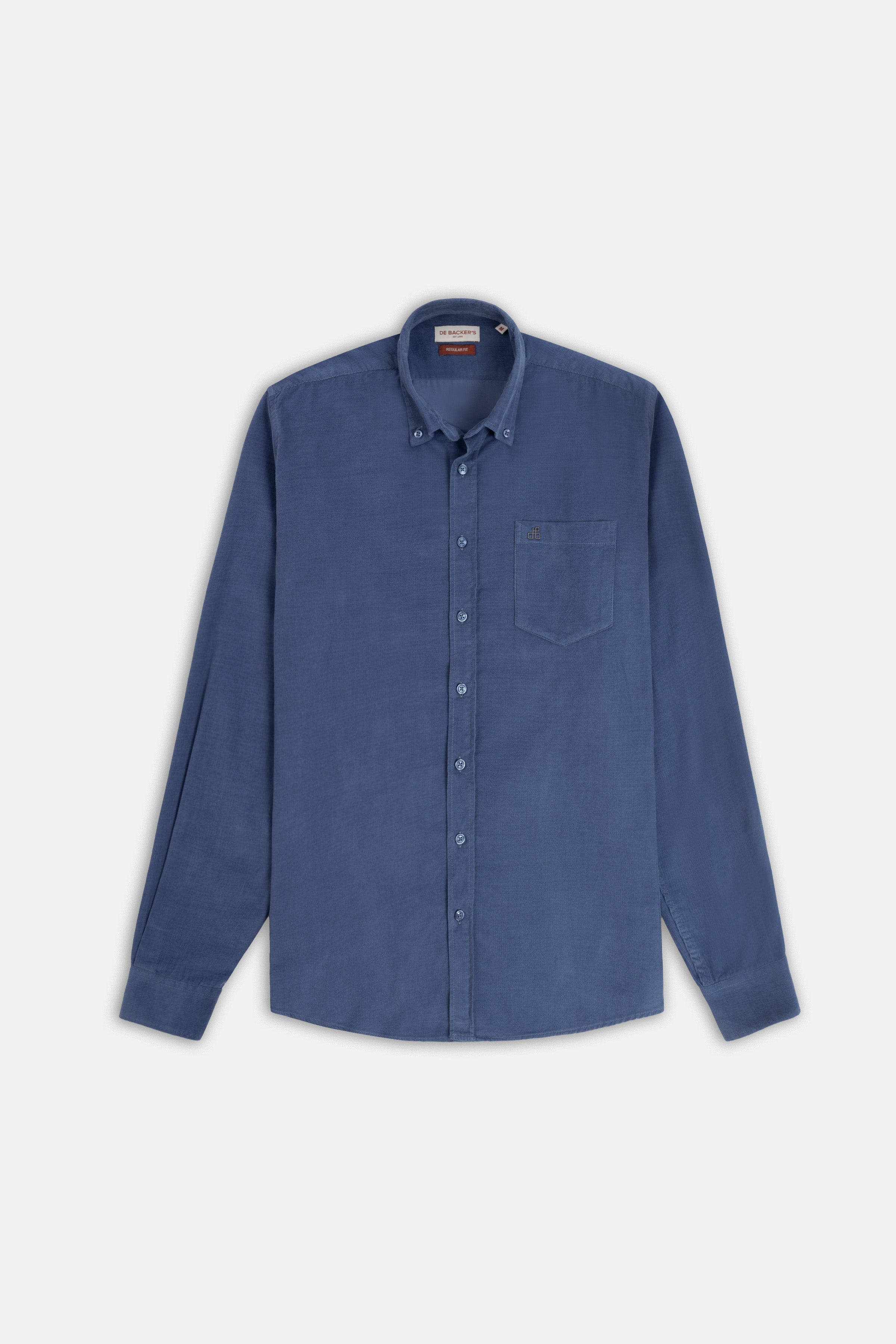 Twilight Blue Button-Up Velvet Over-Shirt