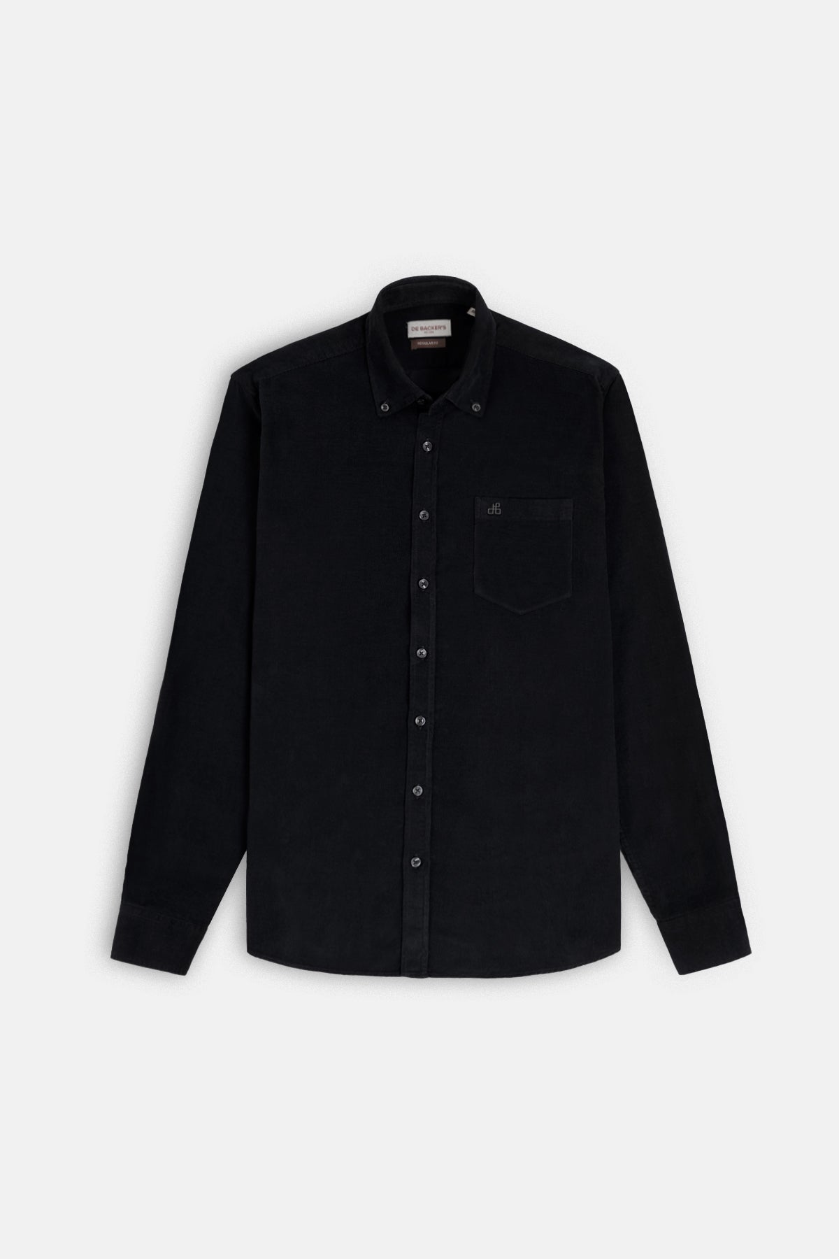 Black Button-Up Velvet Over-Shirt