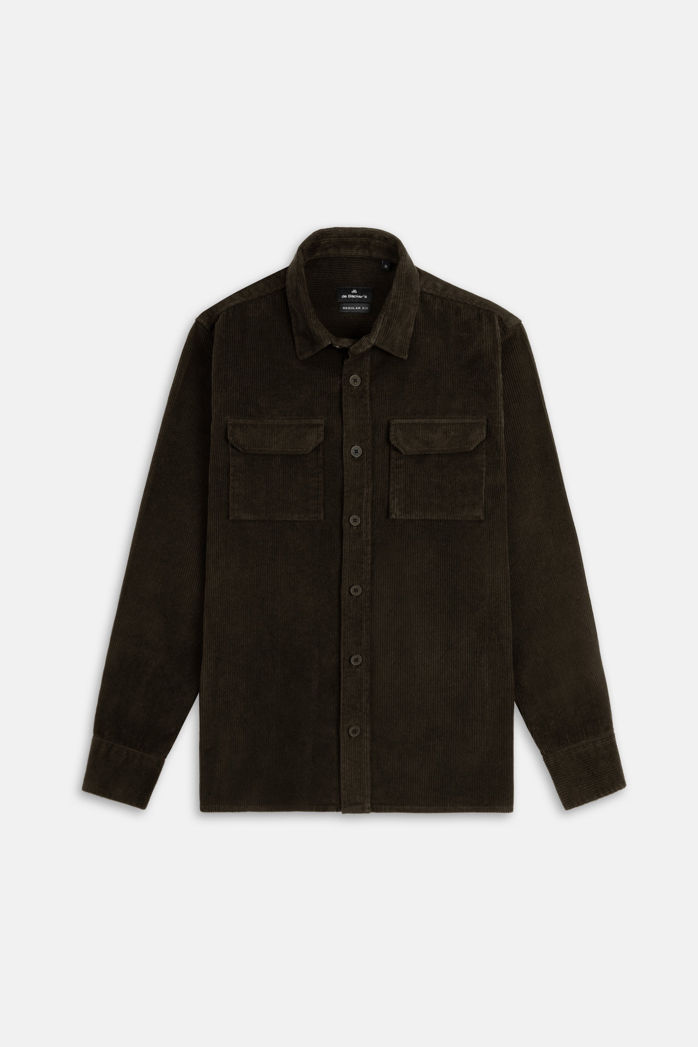 Dark Brown Button-Up Lumberjack Velvet Over-Shirt