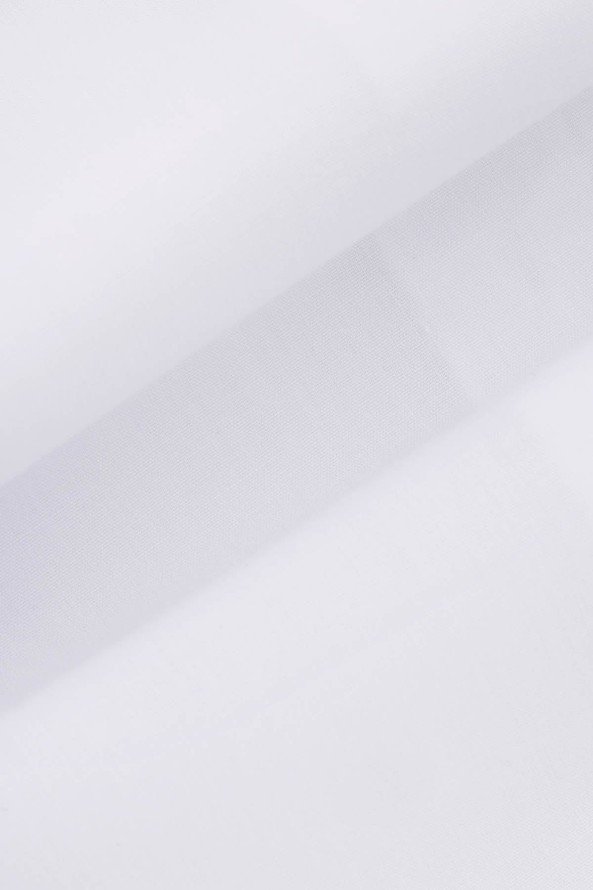 Solid White Wingtip Dacron Classic Shirt - 4