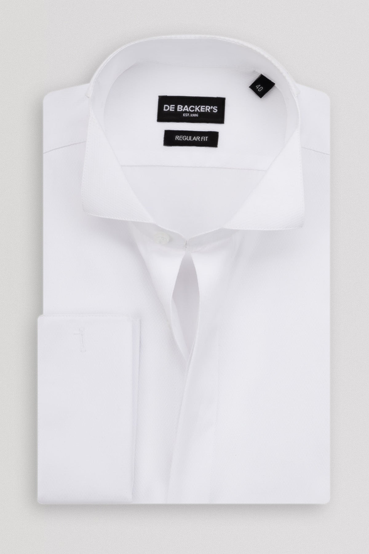 Jacquard White Wingtip Shirt