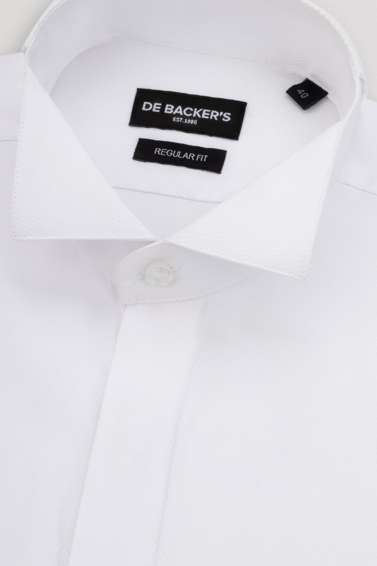 Jacquard White Wingtip Shirt