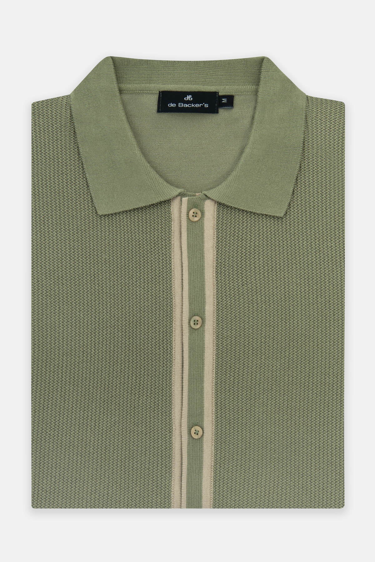 Jacquard Knitted Moss Green polo