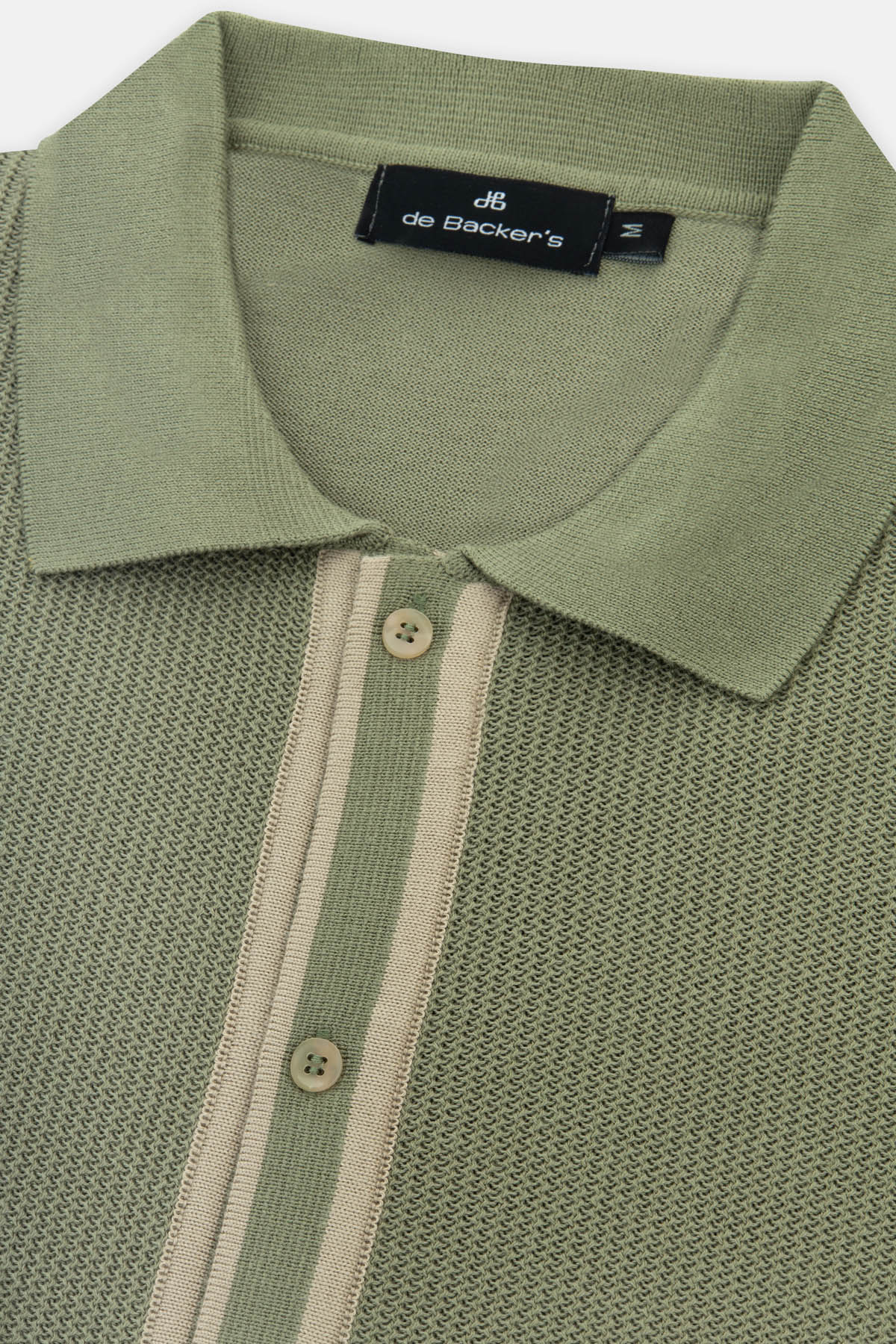 Jacquard Knitted Moss Green polo