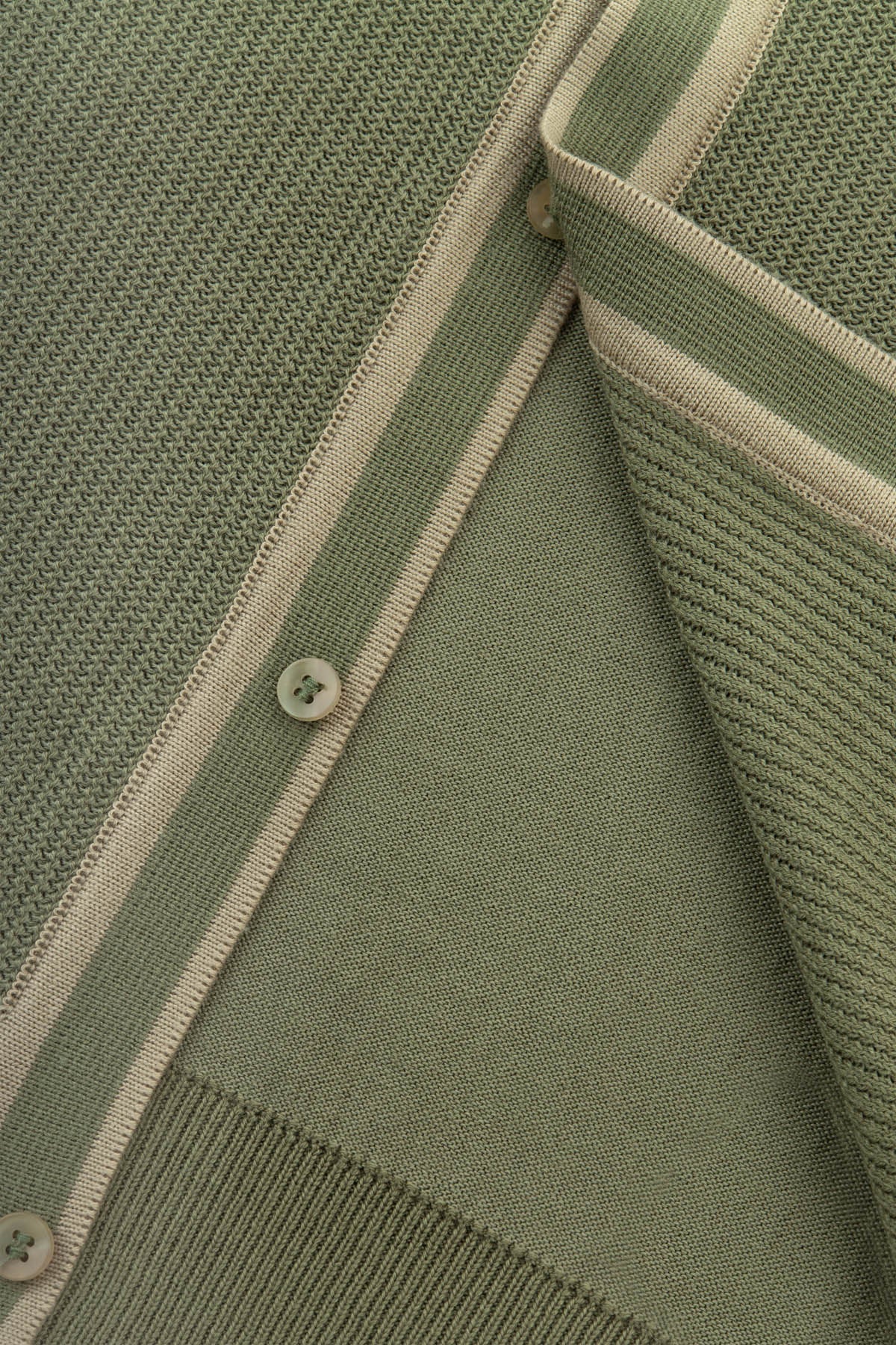 Jacquard Knitted Moss Green polo