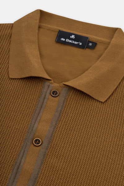 Jacquard Knitted Coyote Hazel polo