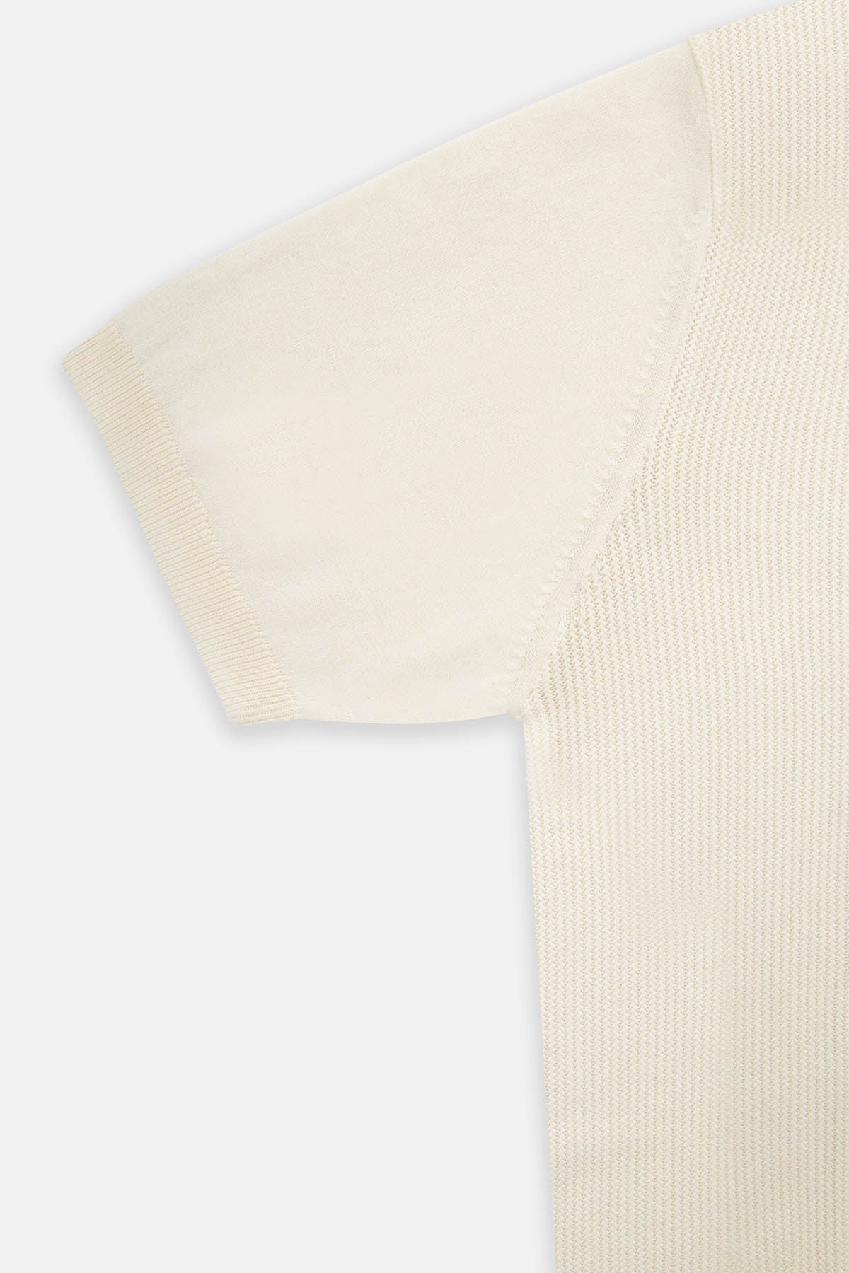 Jacquard Knitted Off-White polo