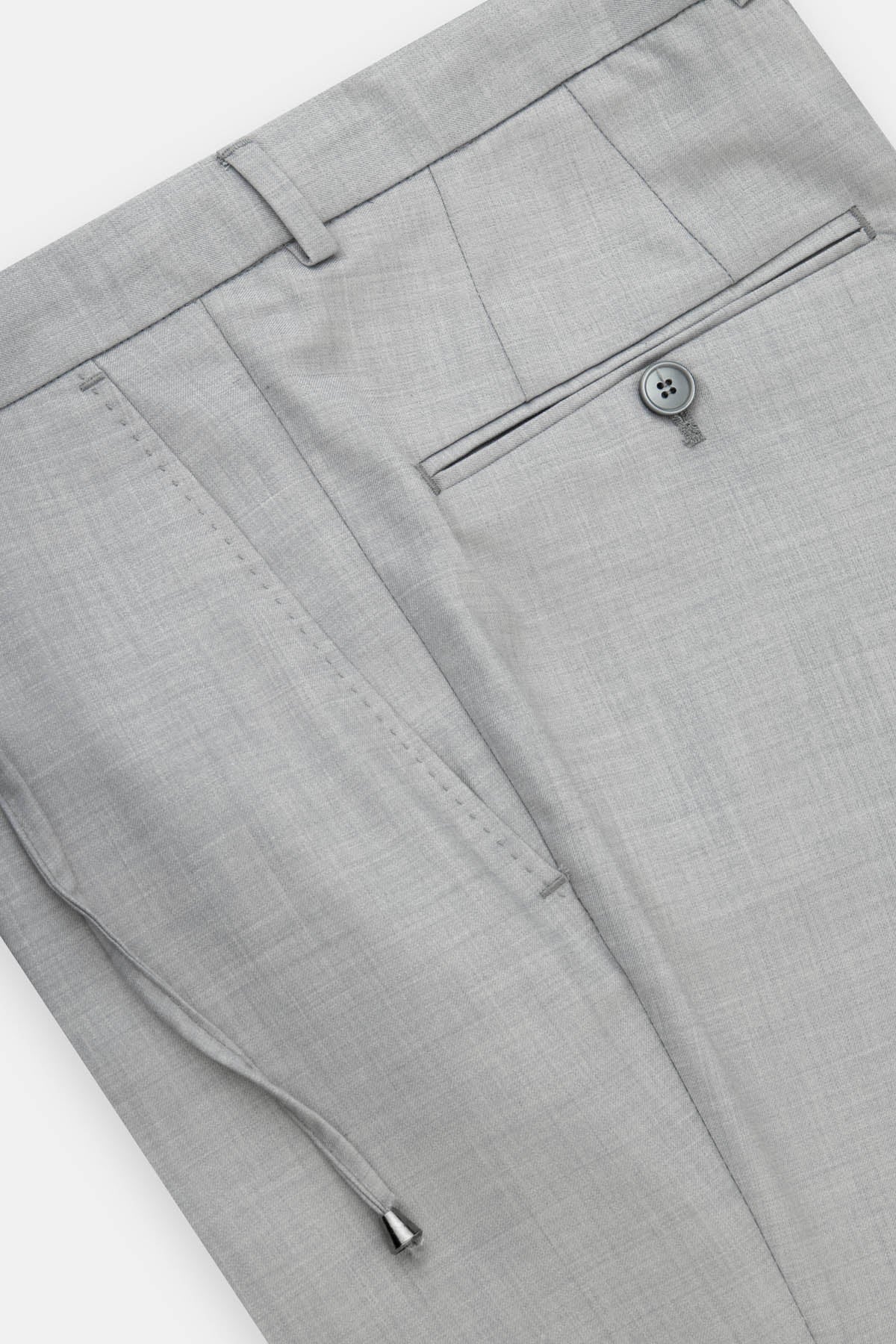 Twill Patterned Light-Gray Bamboo Suite - 4
