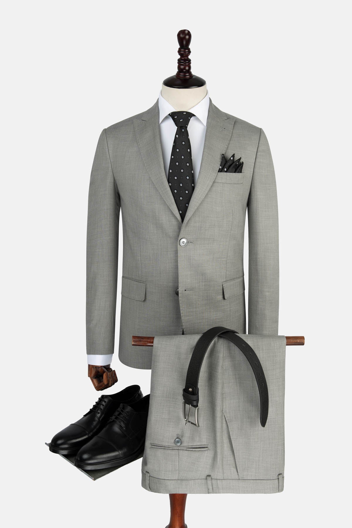 Patterned Light Gray Suite