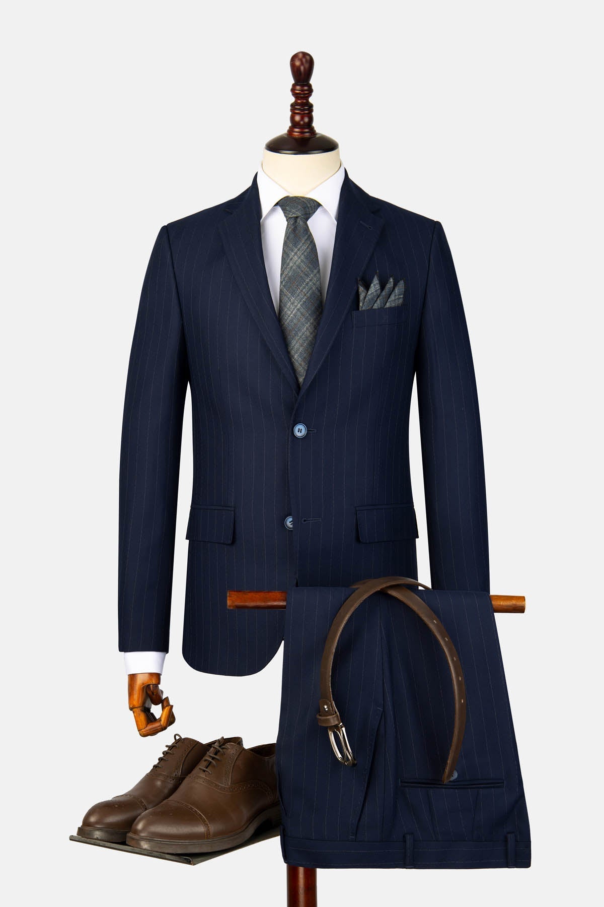 Striped Oxford Blue Suite