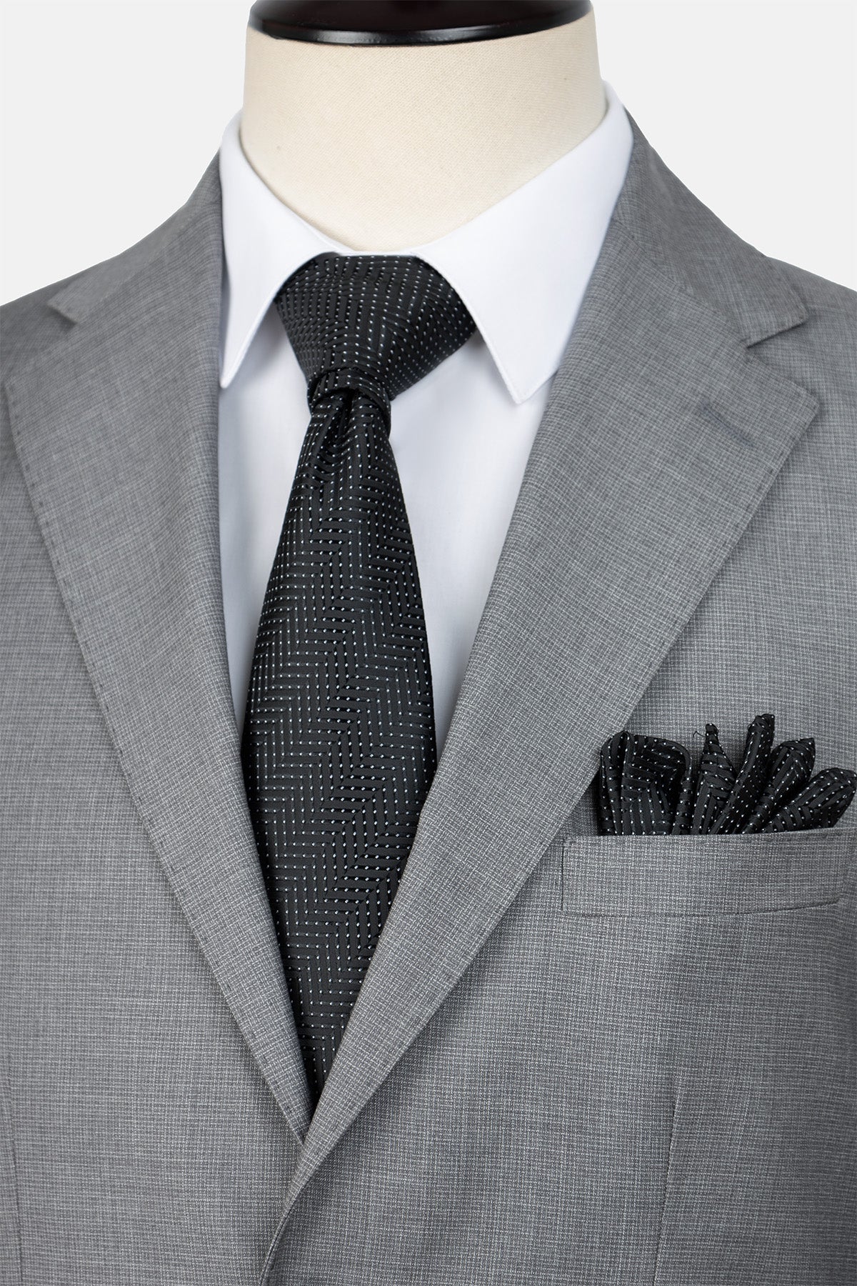 Patterned Light Gray Suit