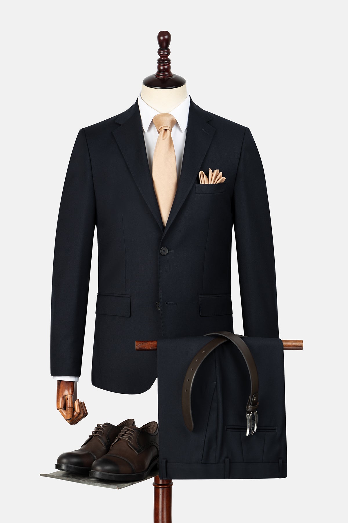 Patterned Dark Navy Suit