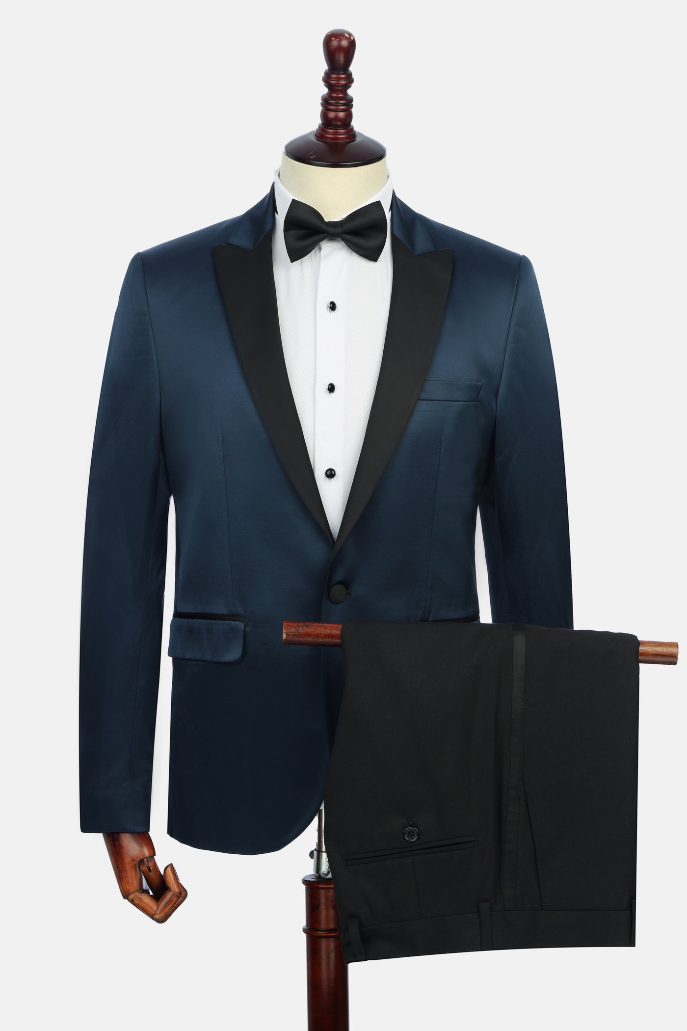 Solid Peaked Lapel Teal Blue Tuxedo