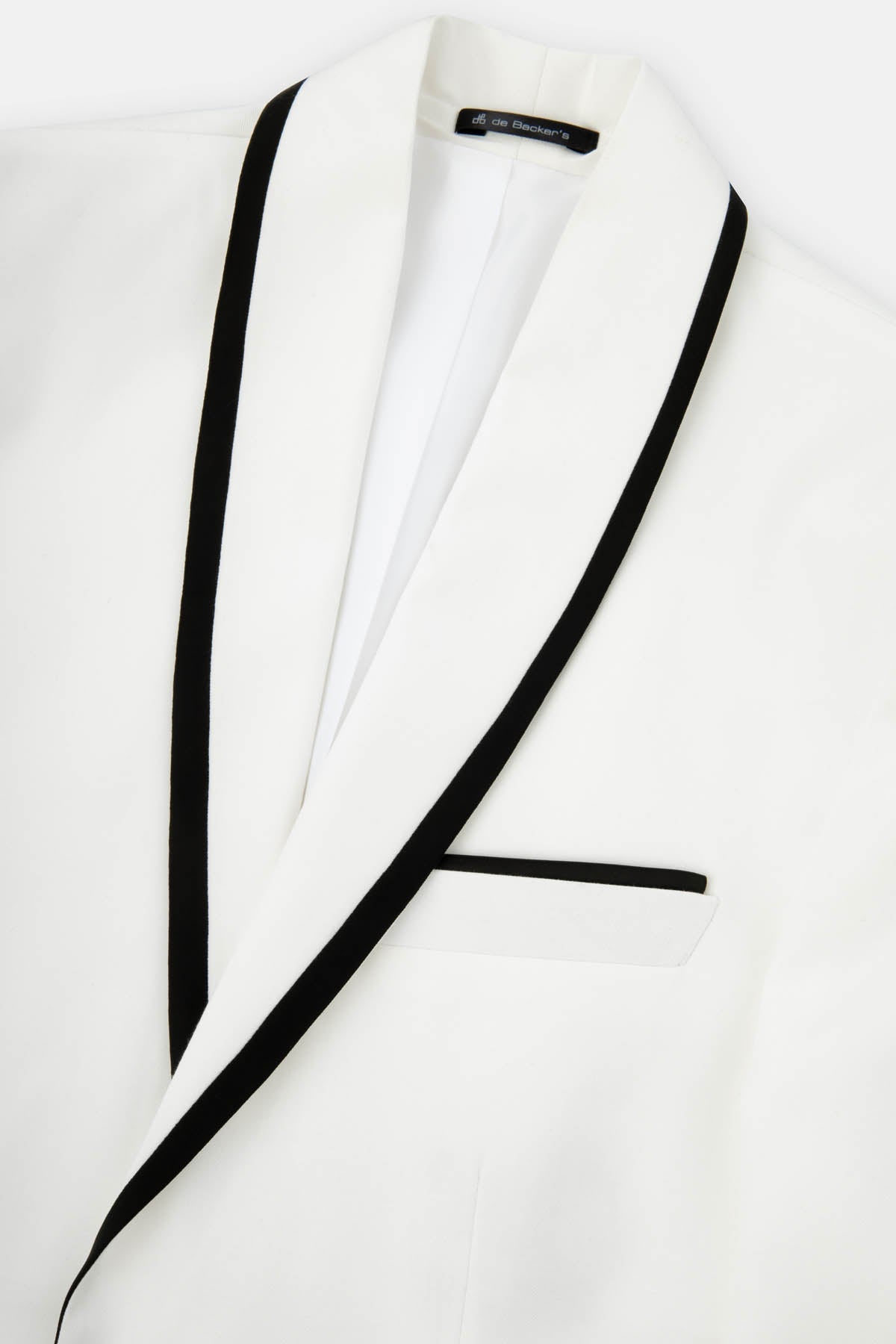 Twill Patterned White Tuxedo