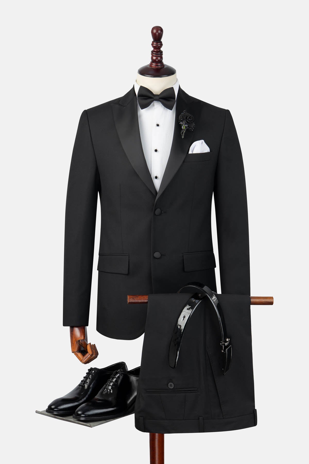 Twill Patterned Black Tuxedo