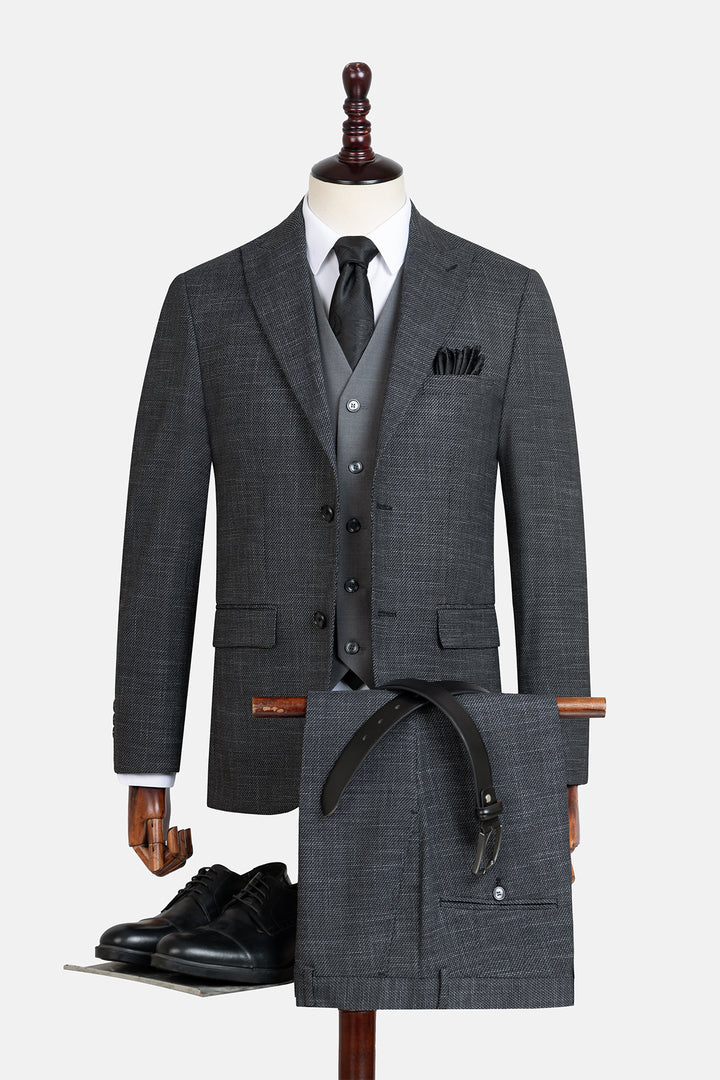 Patterned Black Suite - 1