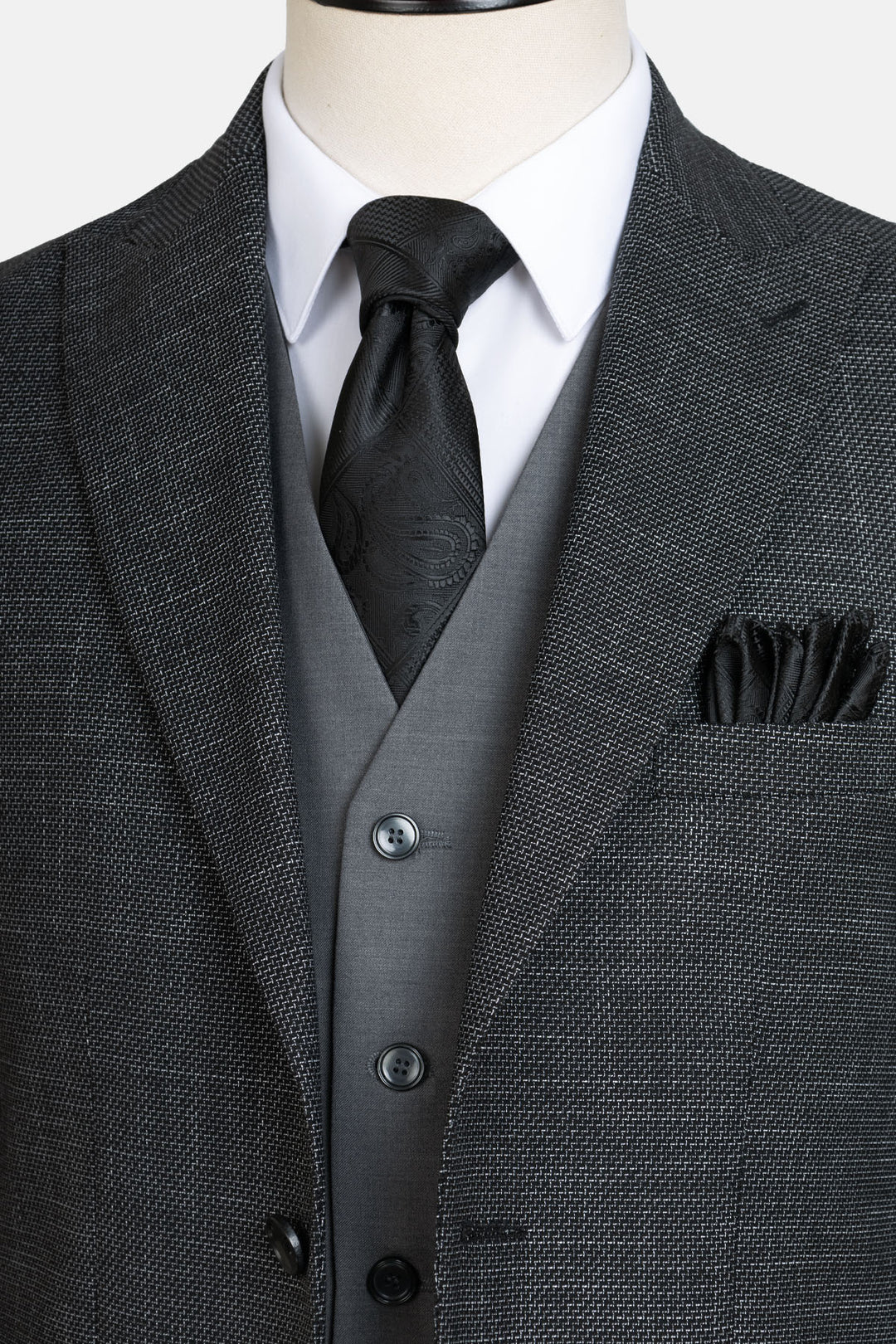 Patterned Black Suite - 3