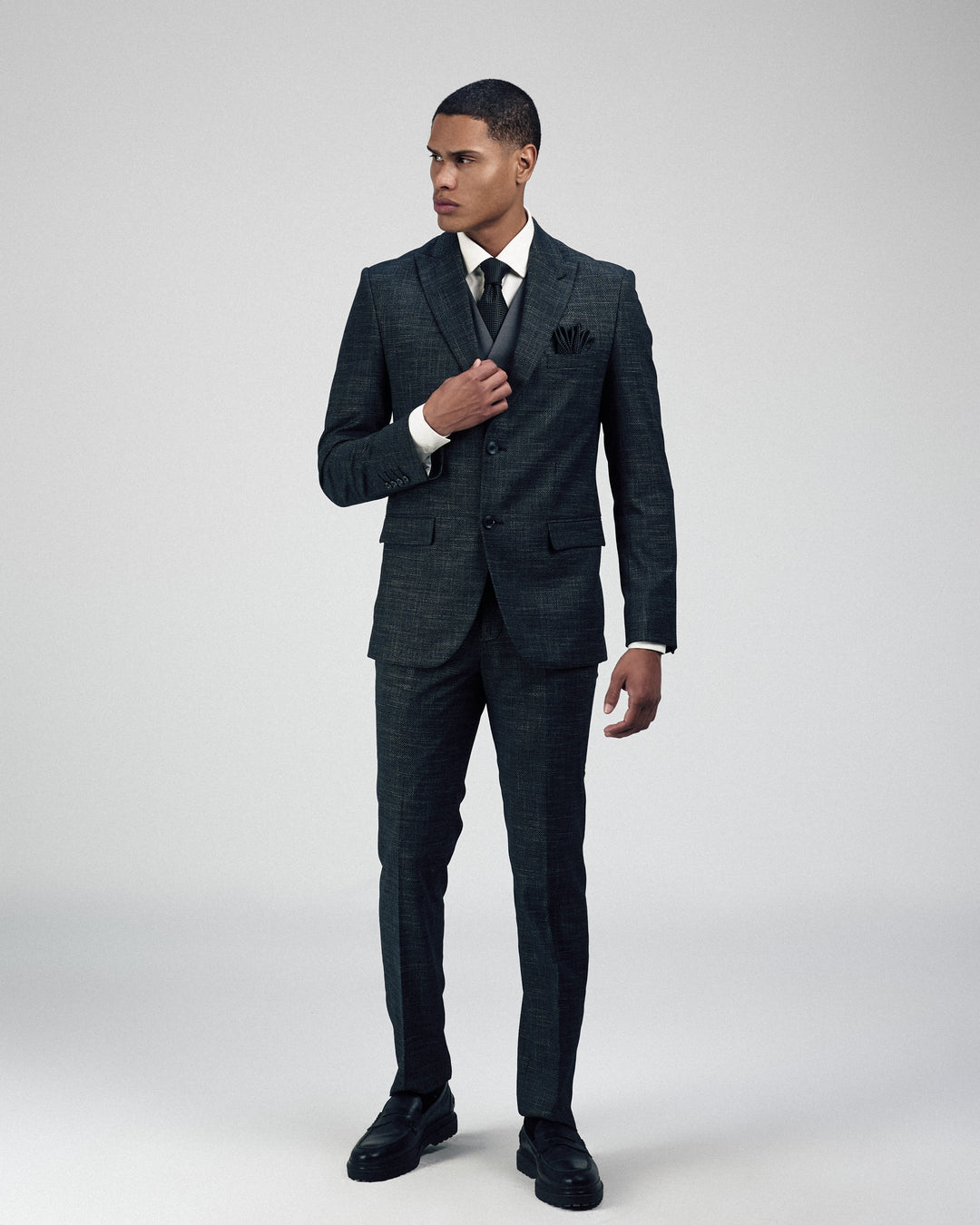Patterned Black Suite - 2