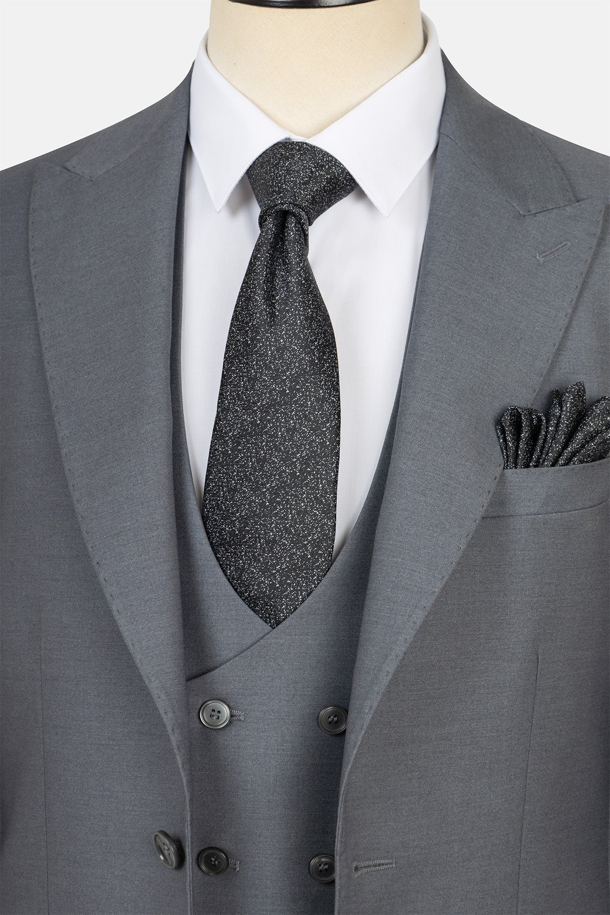 Twill Patterned Gray Suit - 2