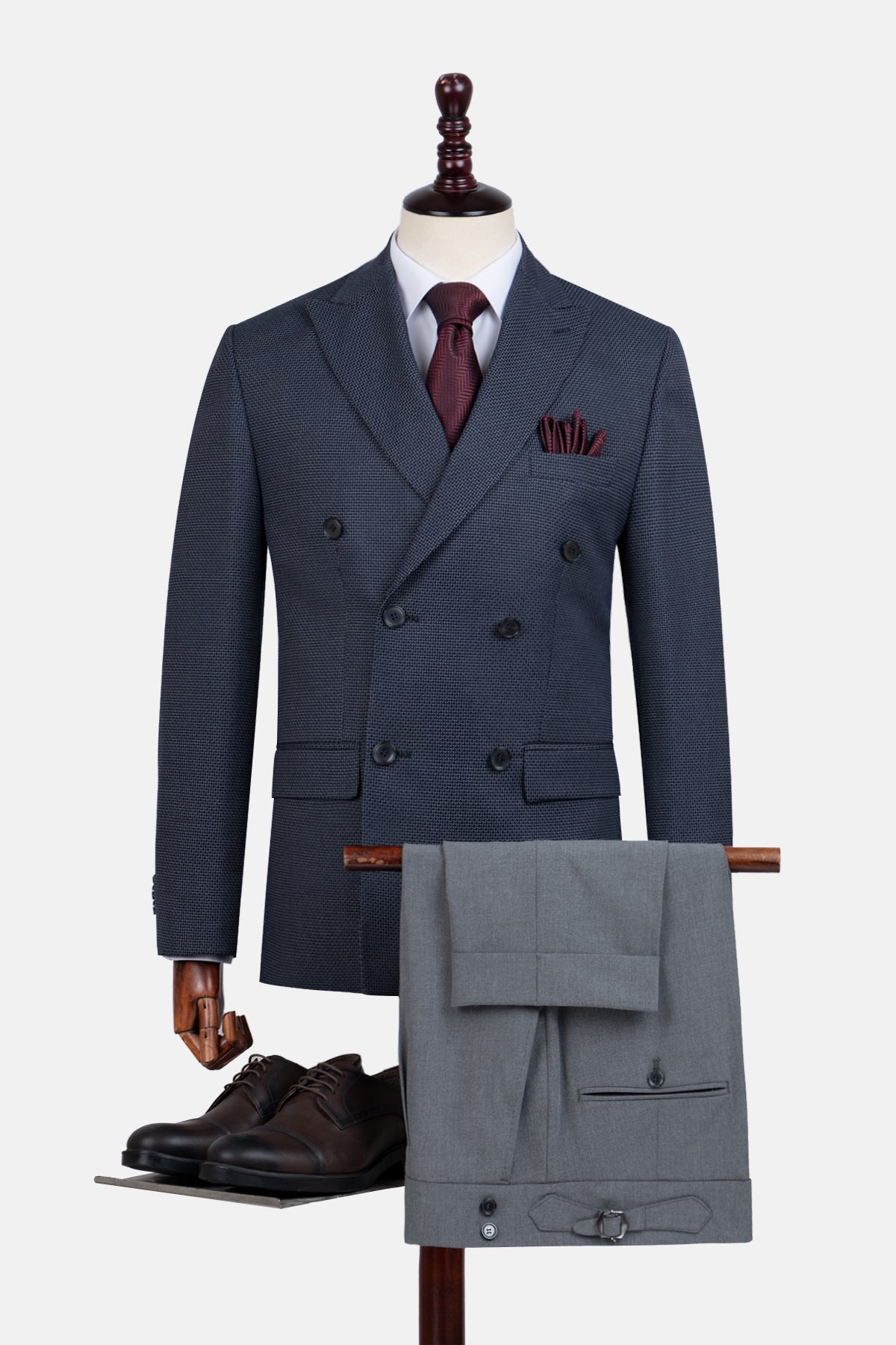 Jacquard Navy Suit