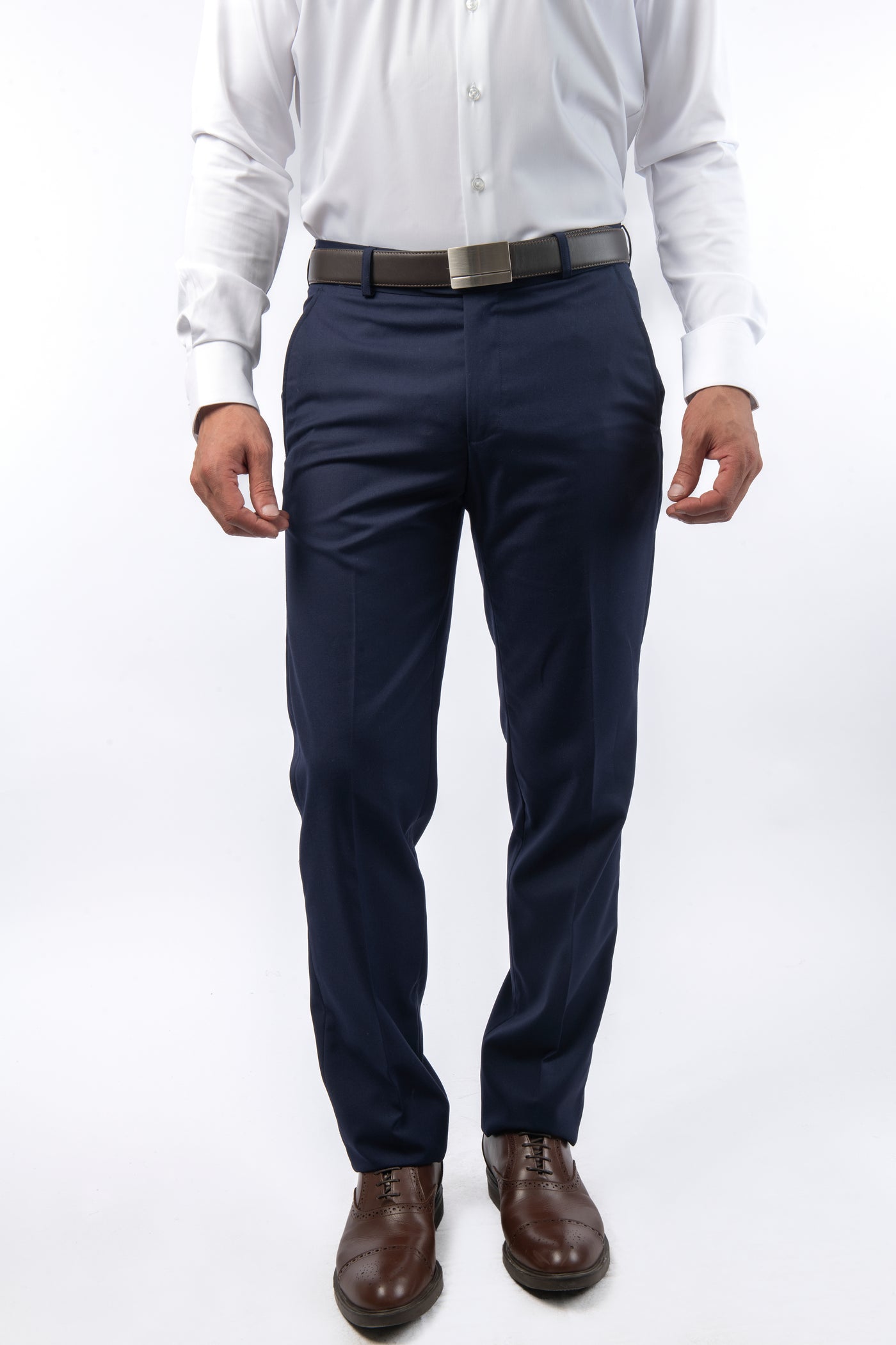 Solid Navy Twill  Classic Pant