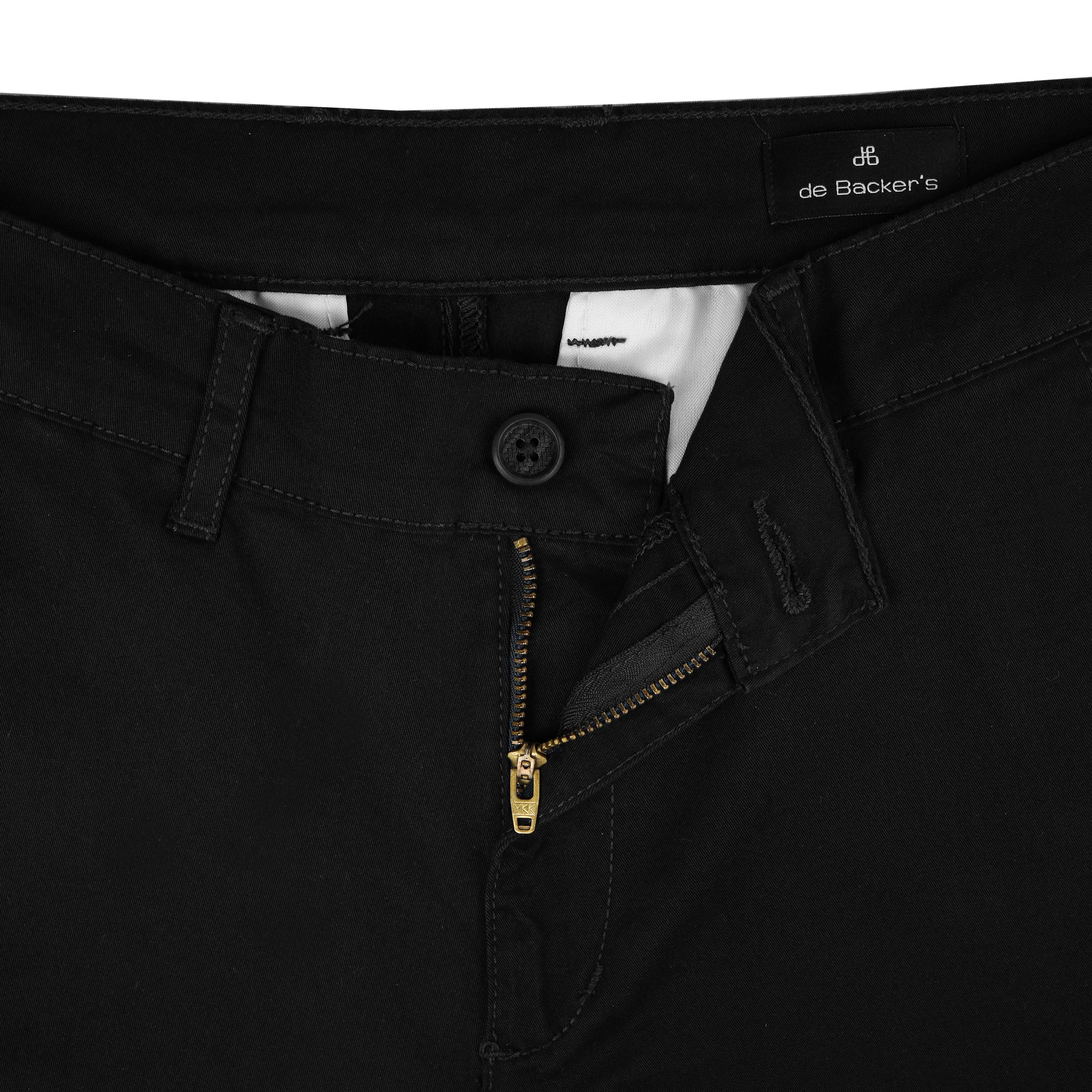 Chino Slim Black Cotton Elastic Pant