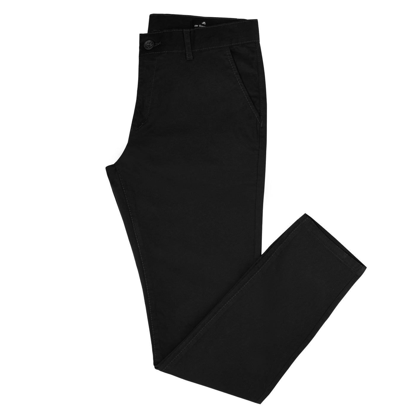 Chino Slim Black Cotton Elastic Pant