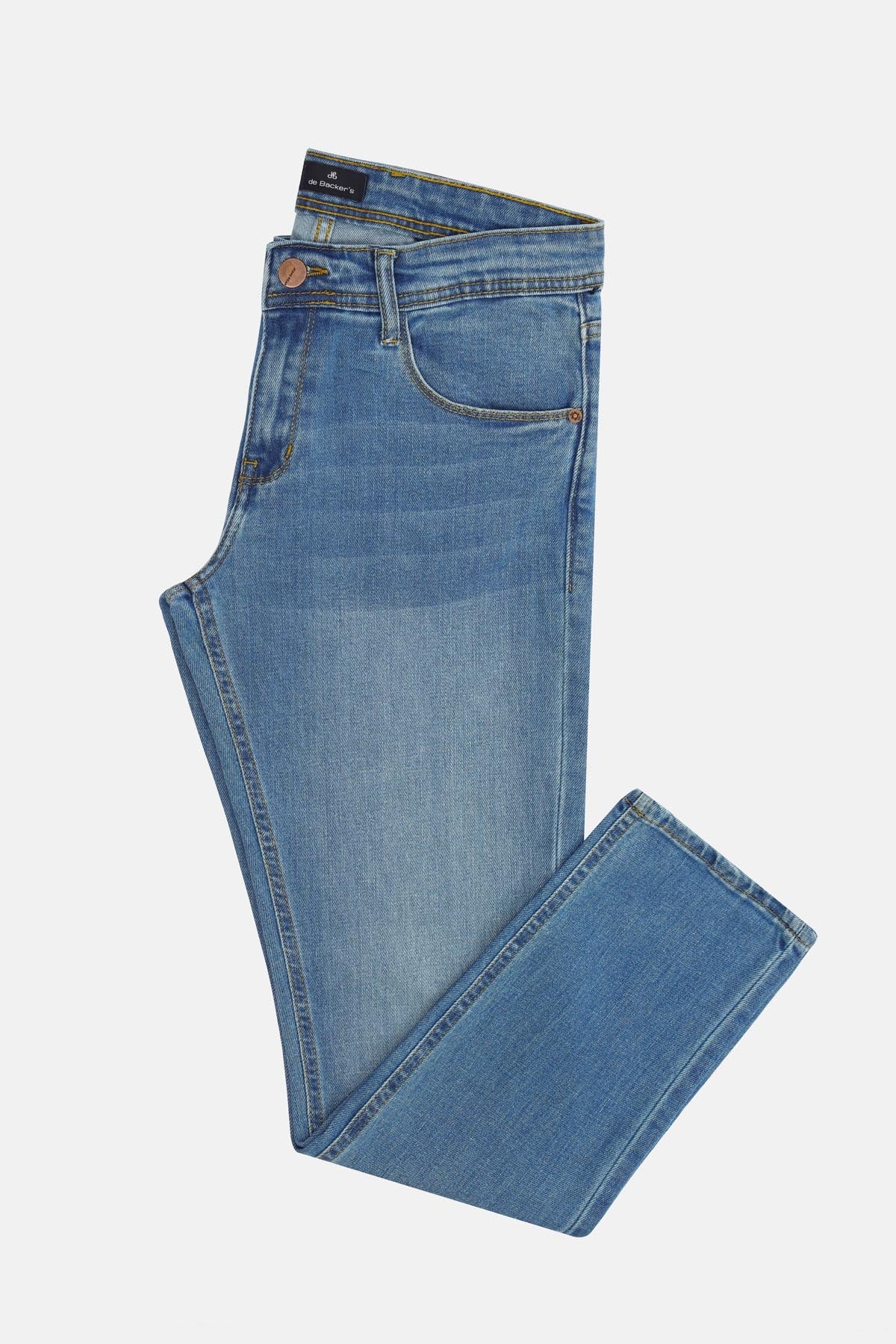 Solid  Slim Light Blue Jeans