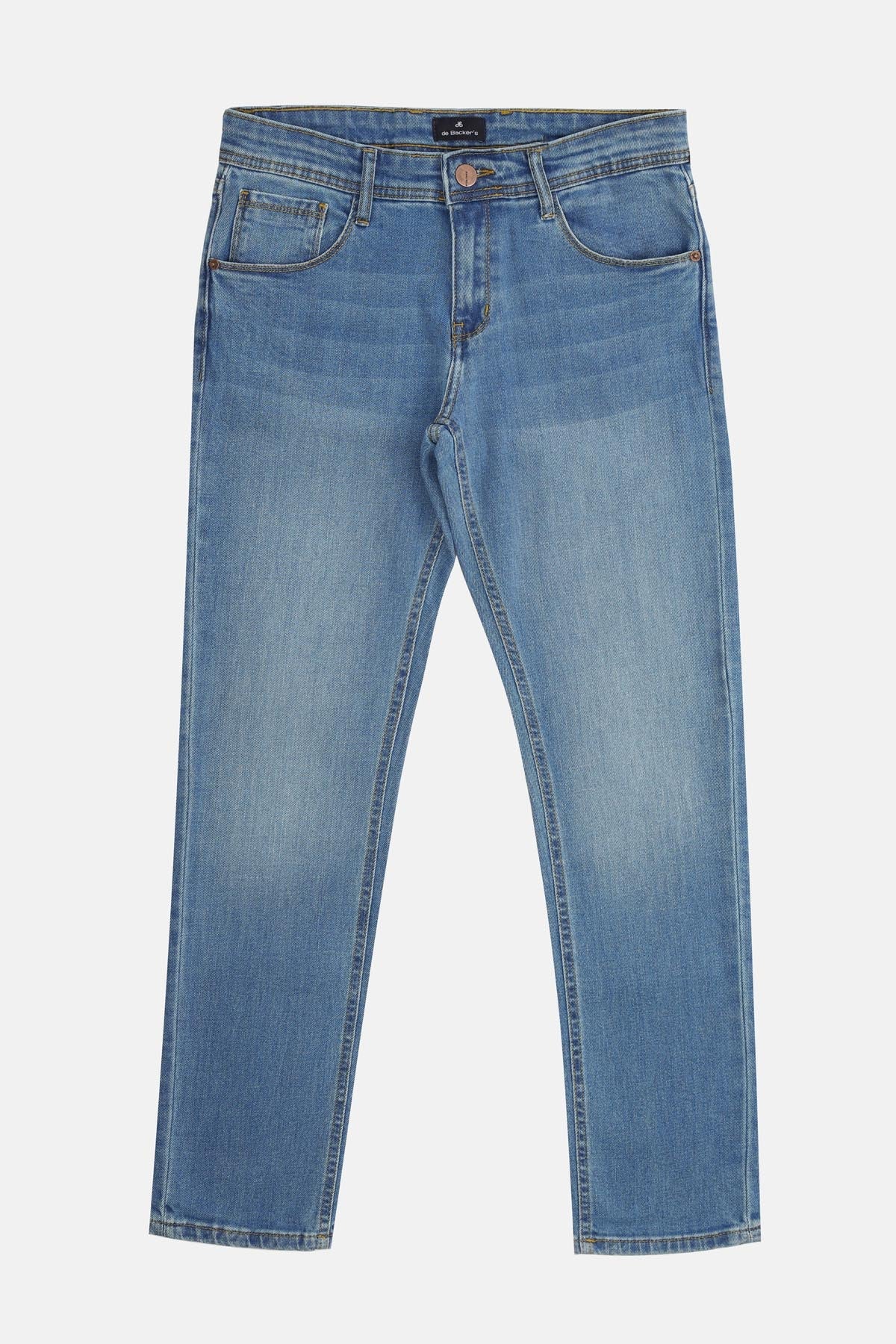 Solid  Slim Light Blue Jeans