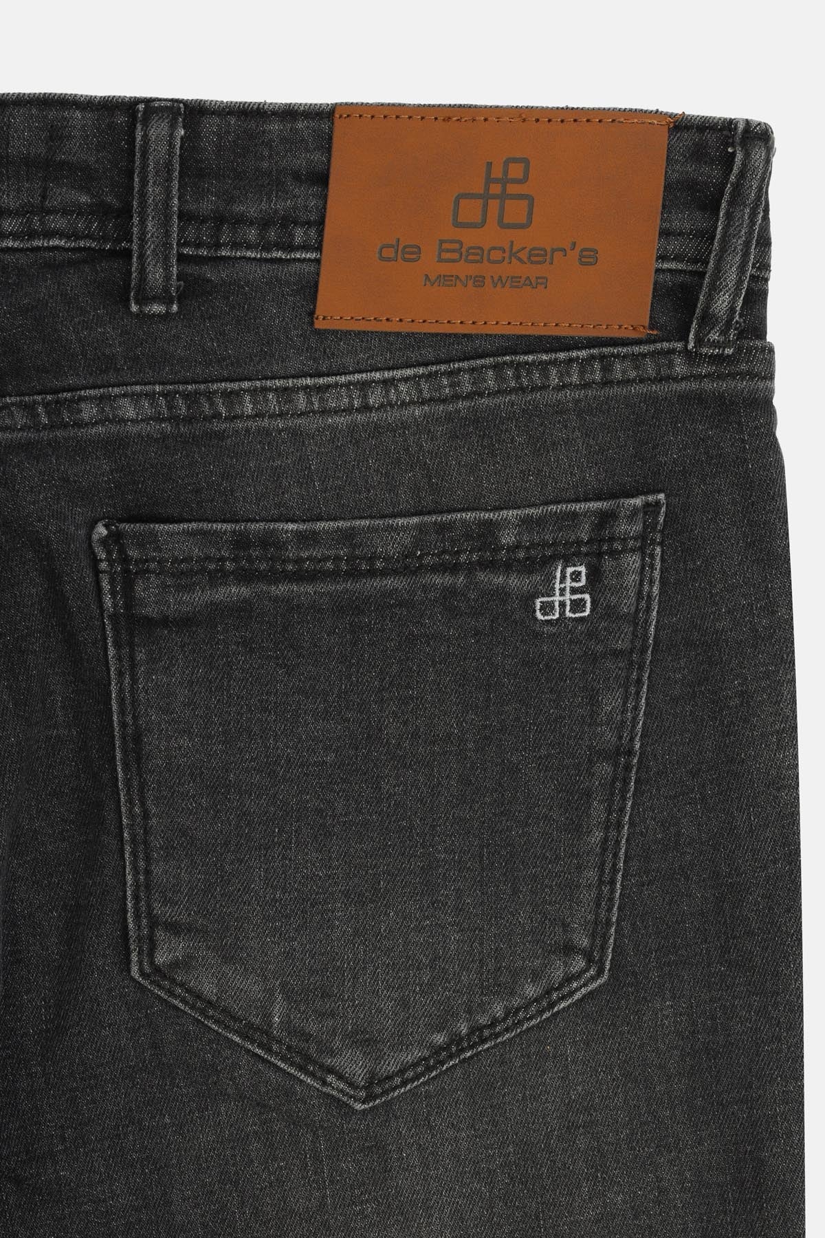 Solid Slim Black Gray Wash Jeans