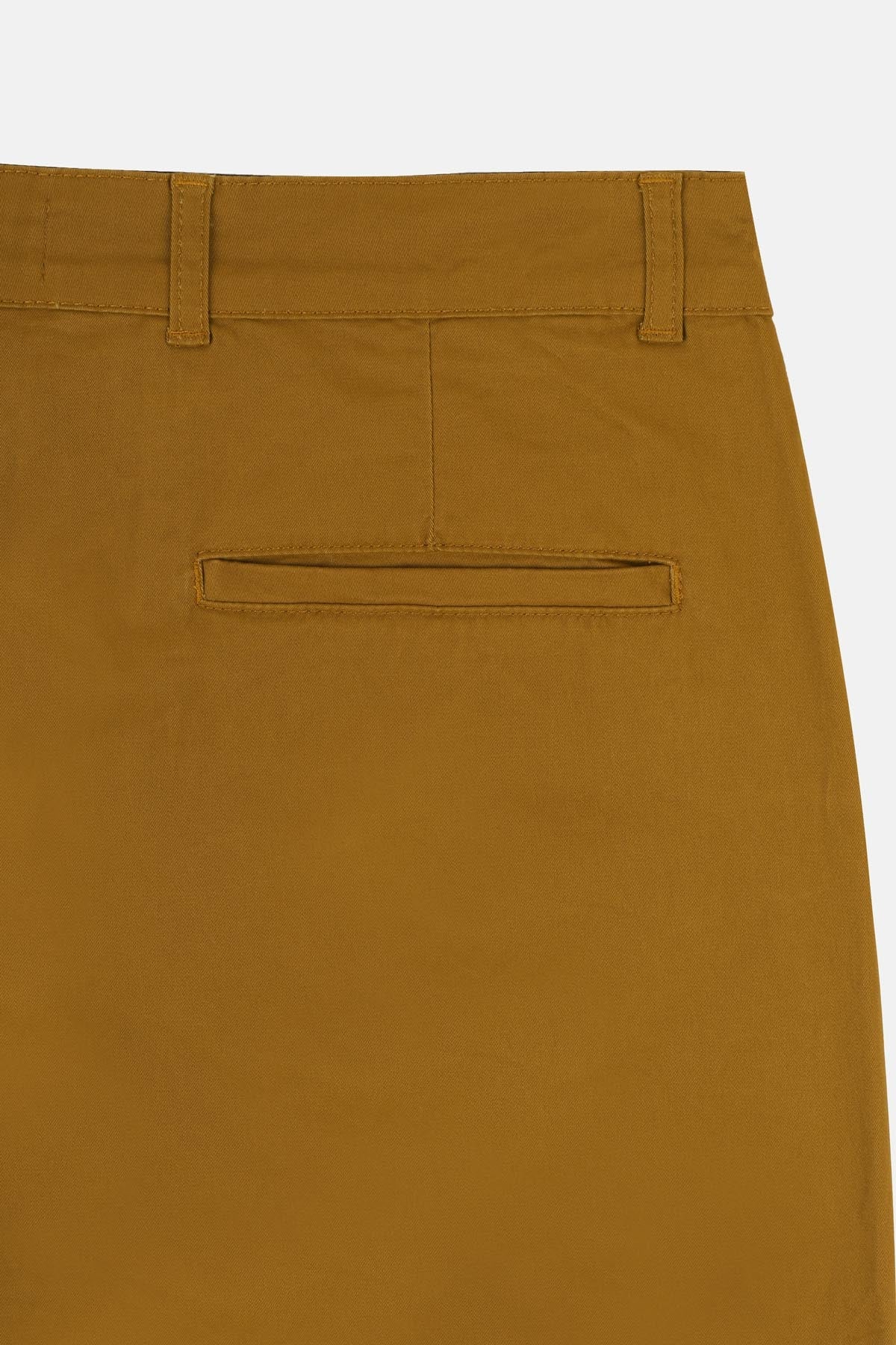 Chino Twill Cotton & Elastic Copper Gabardine Pant