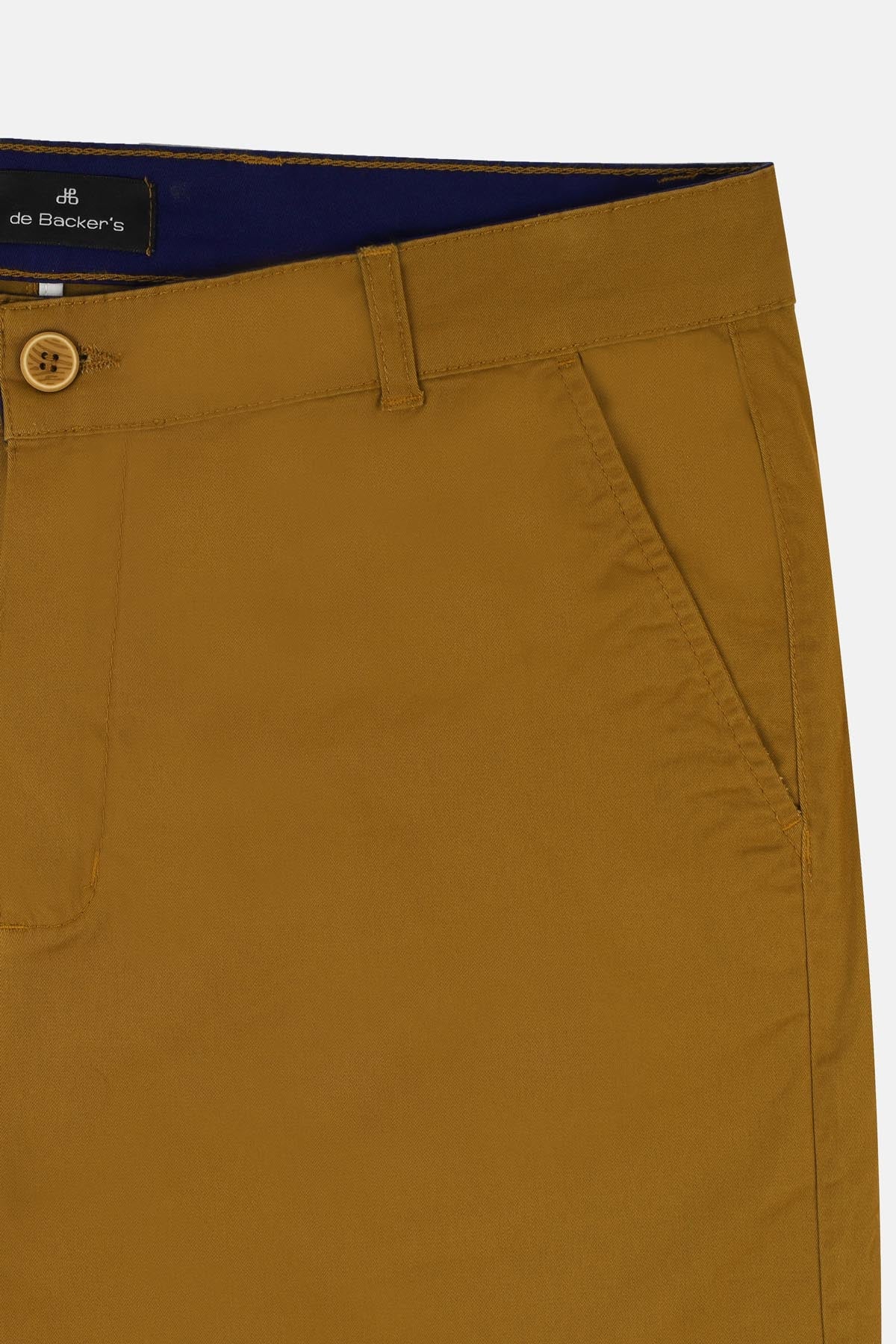 Chino Twill Cotton & Elastic Copper Gabardine Pant