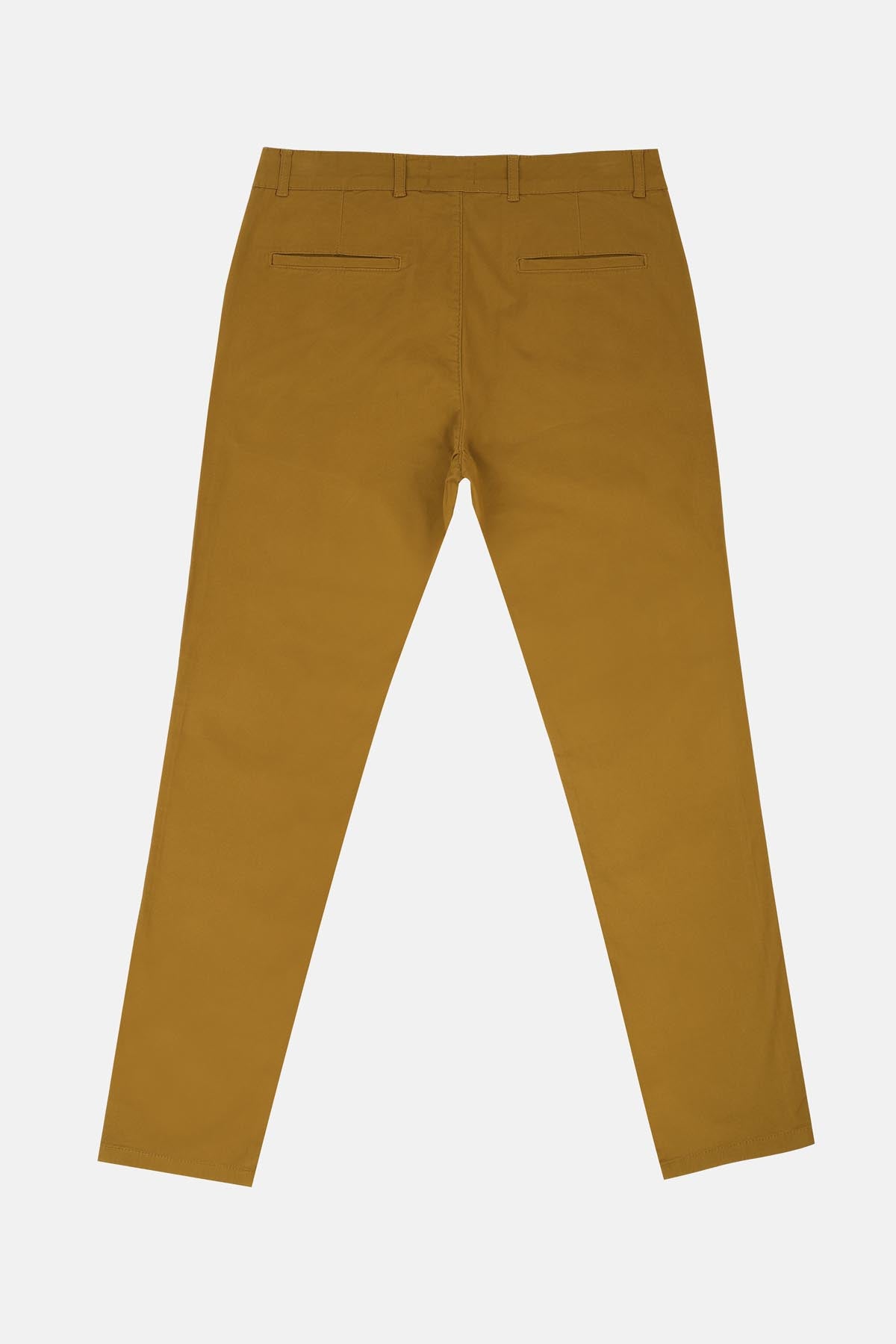 Chino Twill Cotton & Elastic Copper Gabardine Pant