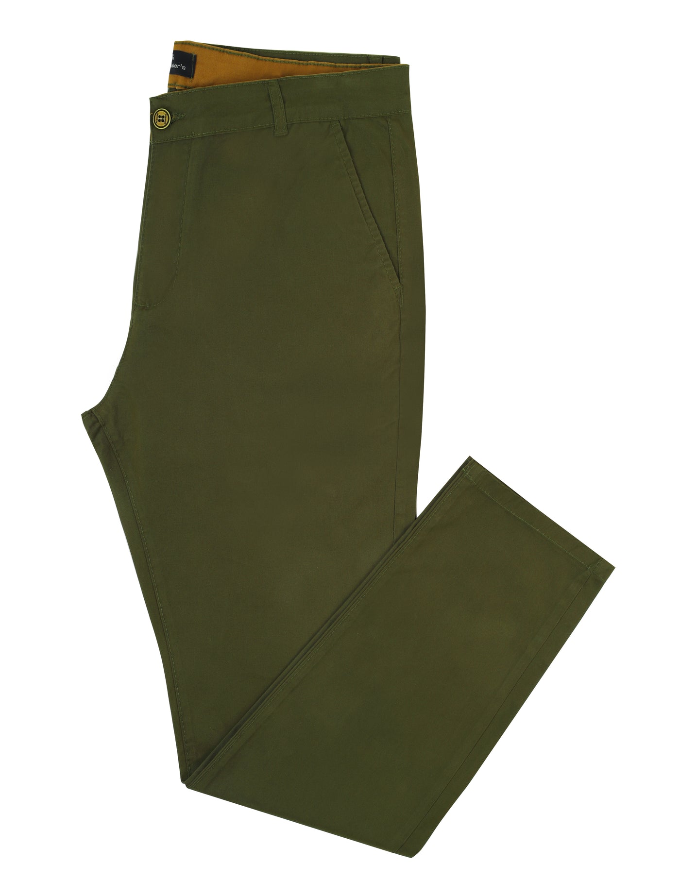 Chino Twill Cotton & Elastic Moss green Gabardine Pant