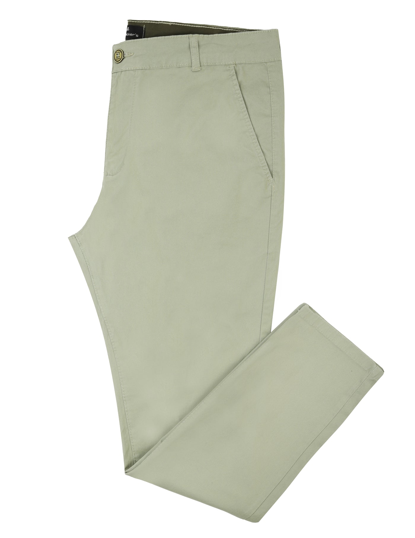 Chino Twill Cotton & Elastic Sage Green Gabardine Pant