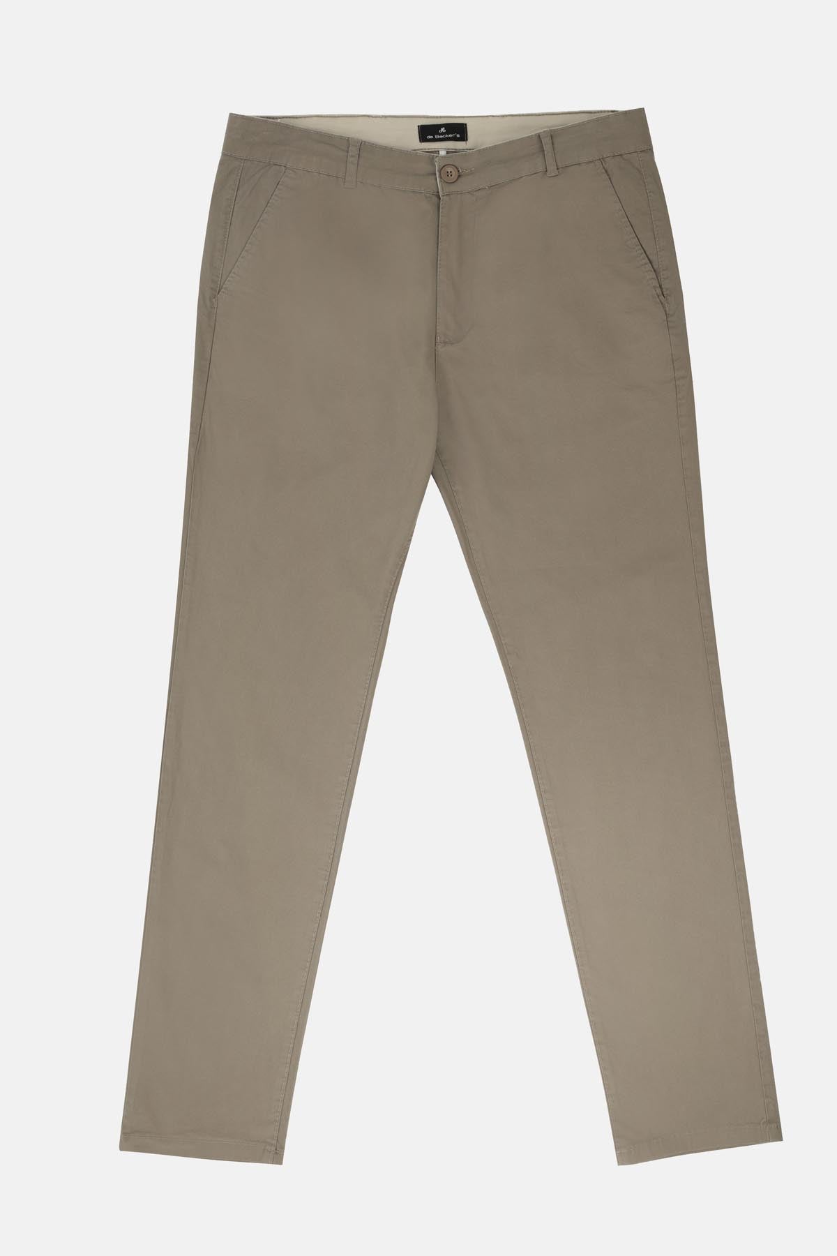 Chino Twill Cotton & Elastic Lion Brwon Gabardine Pant