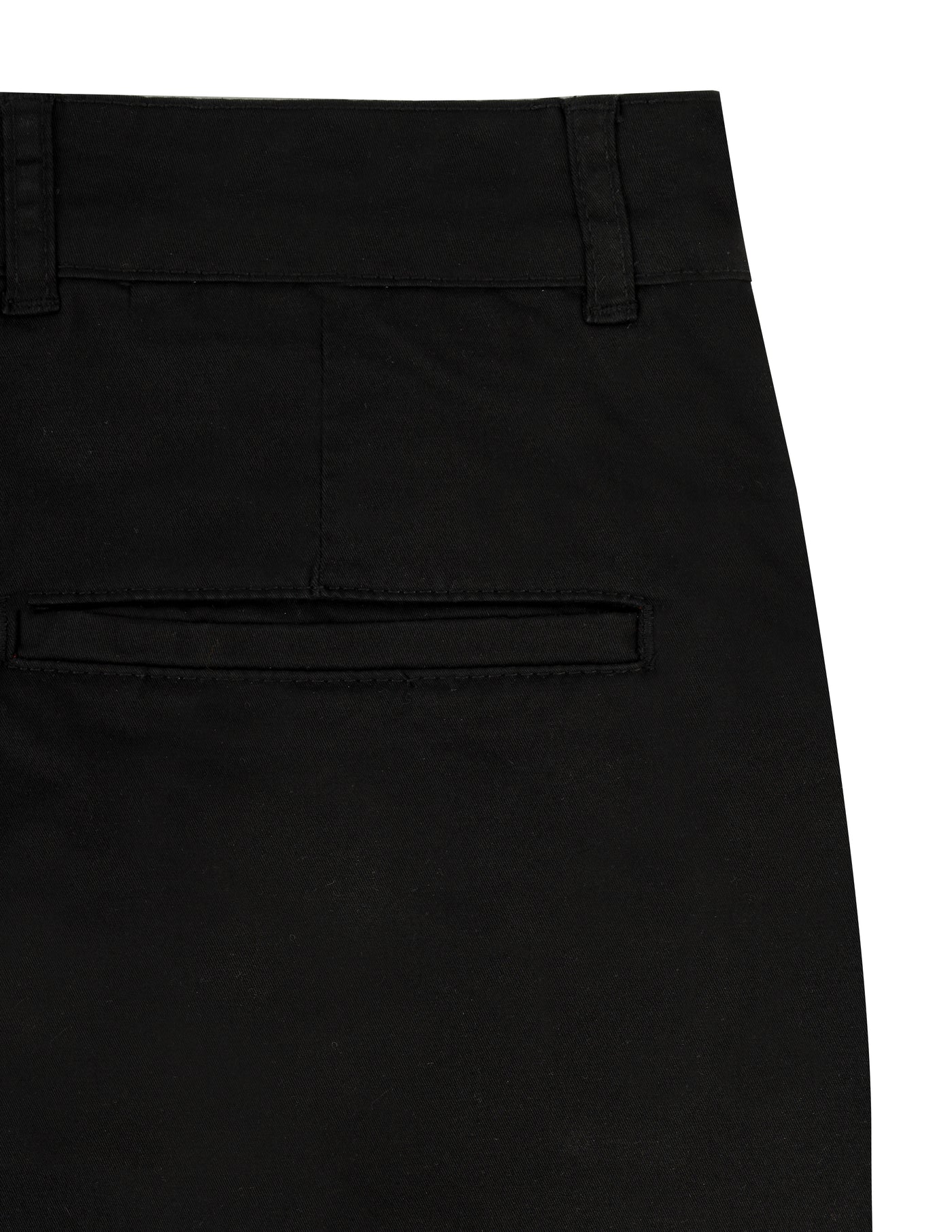 Chino Twill Cotton & Elastic Black Gabardine Pant