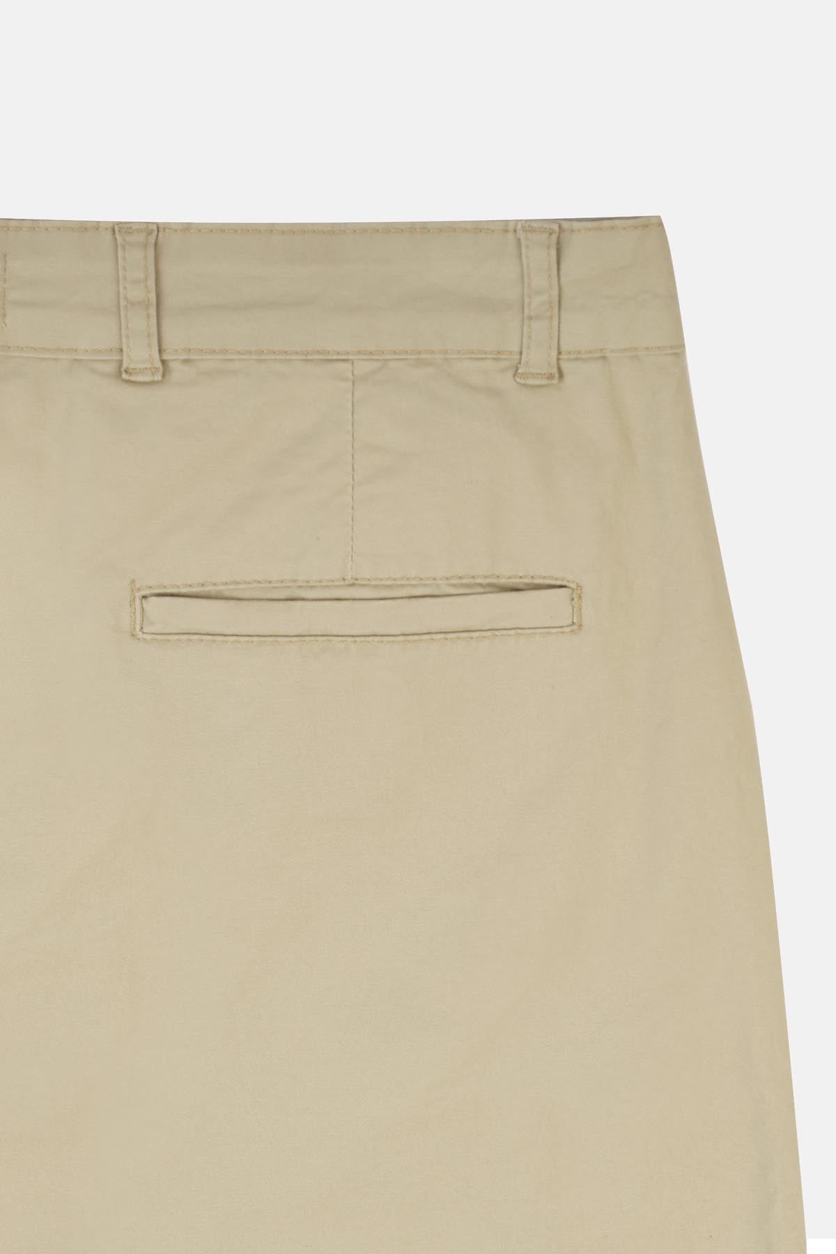 Chino Twill Cotton & Elastic Wheat Gabardine Pant