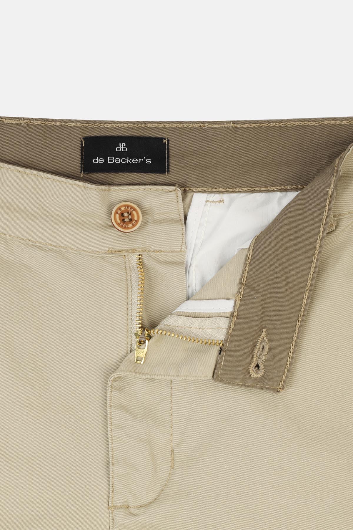 Chino Twill Cotton & Elastic Wheat Gabardine Pant - 2