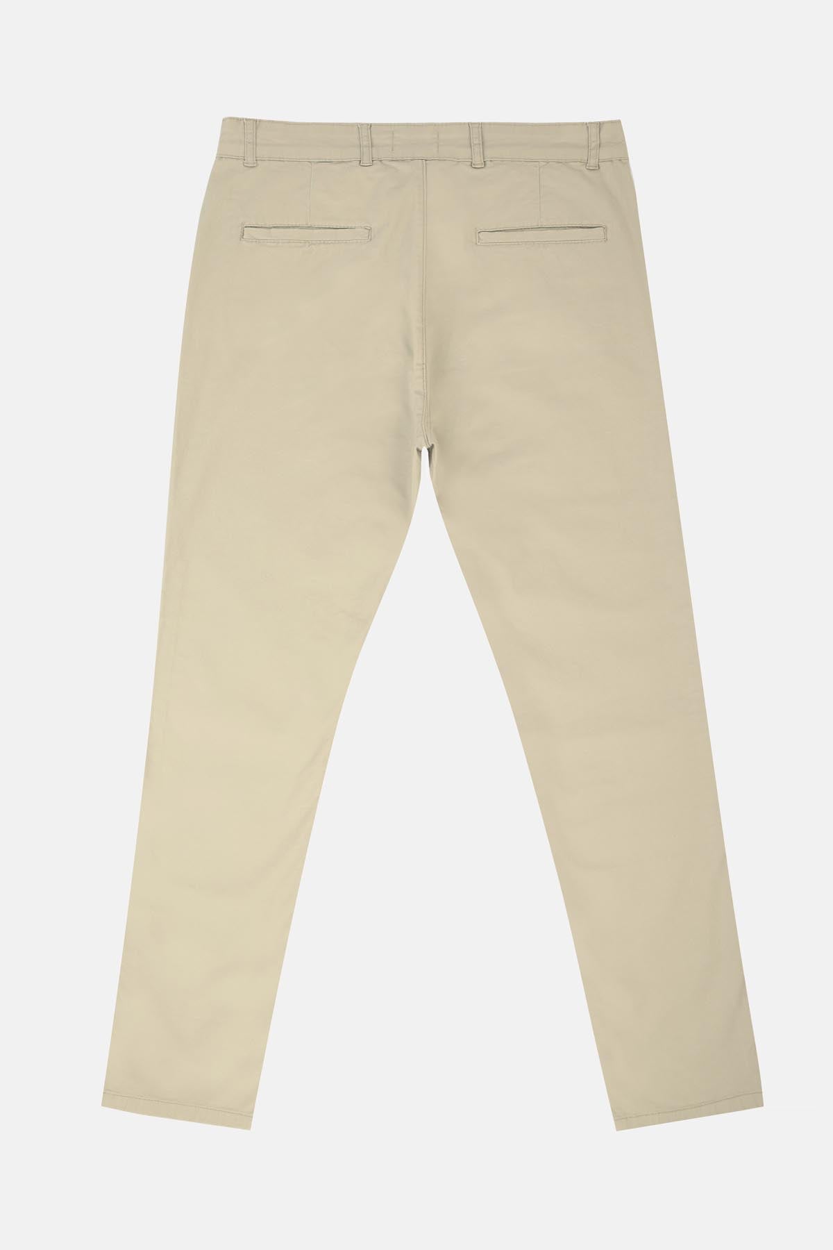 Chino Twill Cotton & Elastic Wheat Gabardine Pant