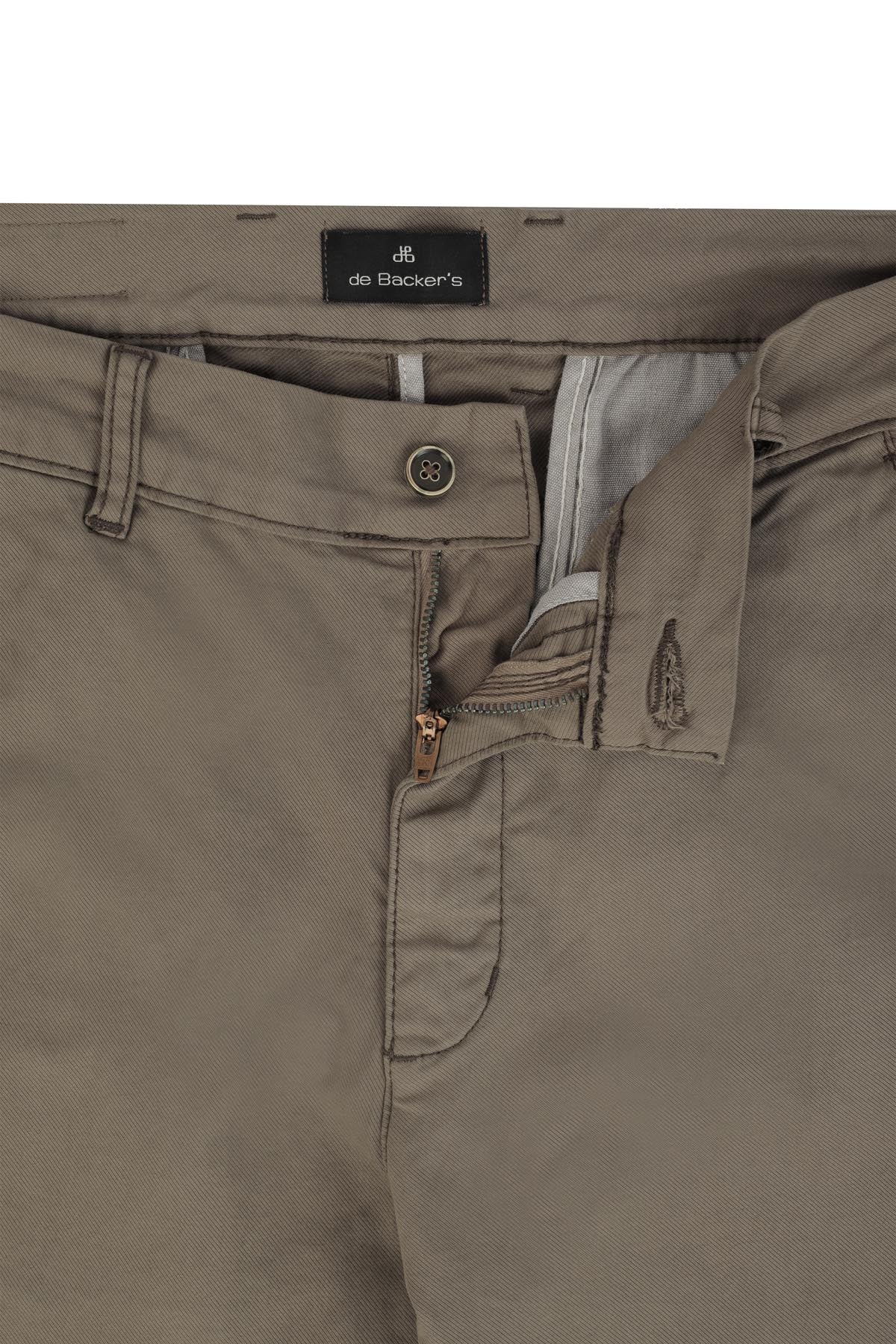 Chino Twill Beaver Brown Slim  Pant - 2