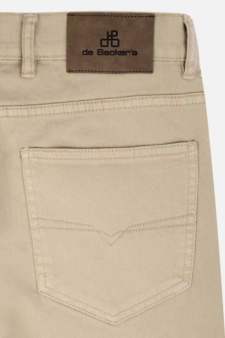 Dyed Dun Beige Jeans - 4