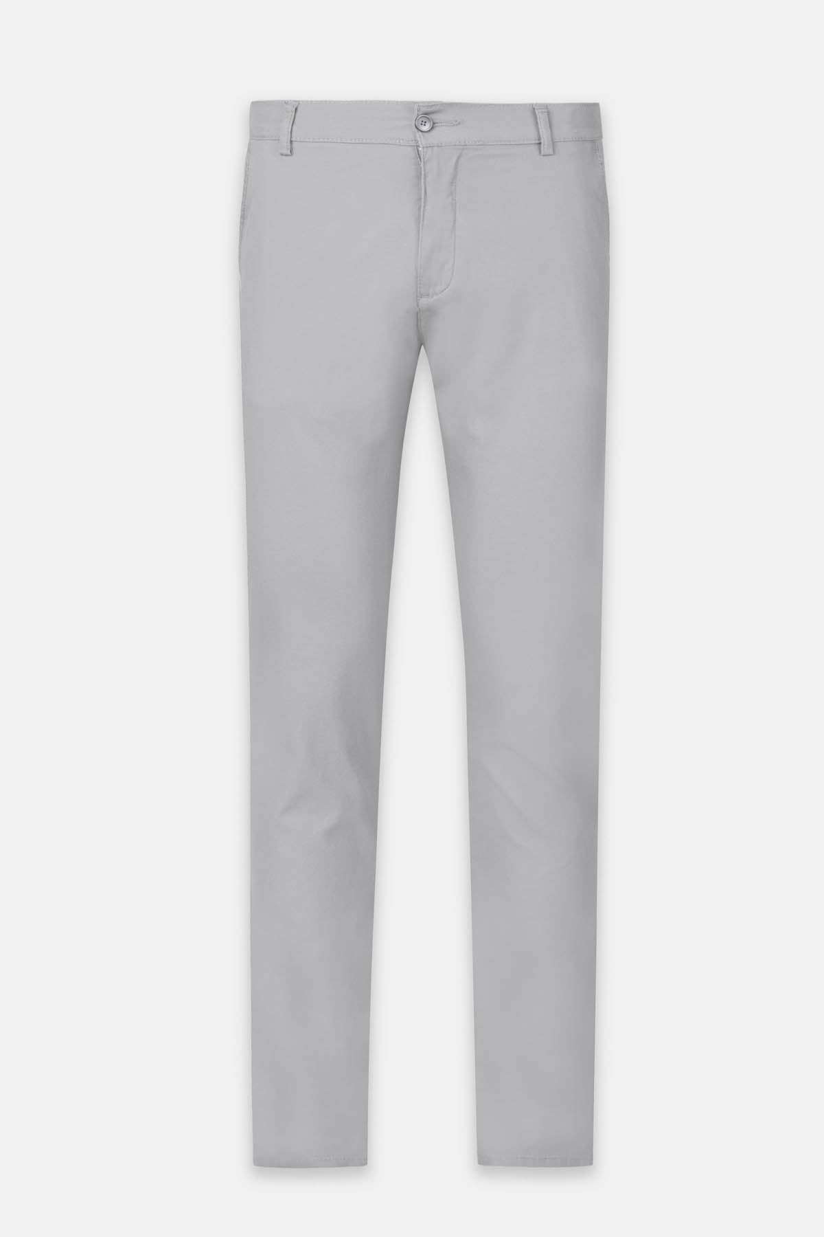 Pique Light Gray Chino Pant - 1