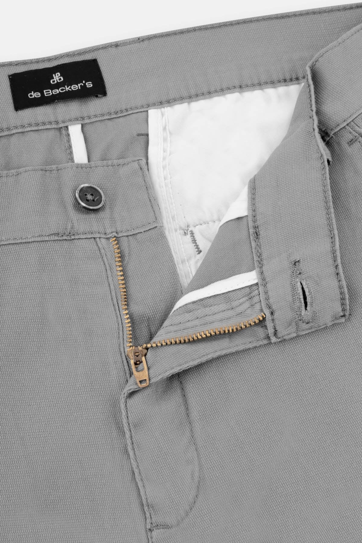 Pique Light Gray Chino Pant - 2