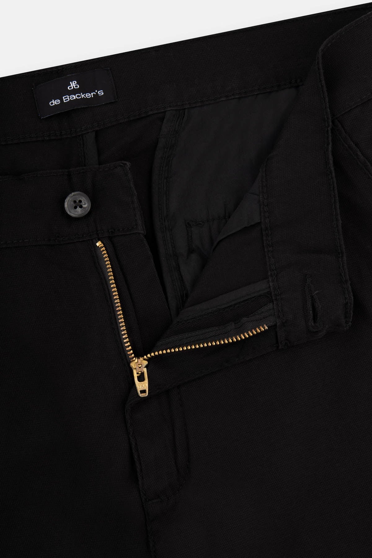 Pique Black Chino Pant