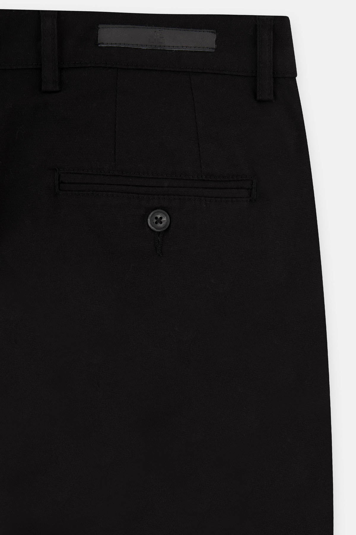 Pique Black Chino Pant