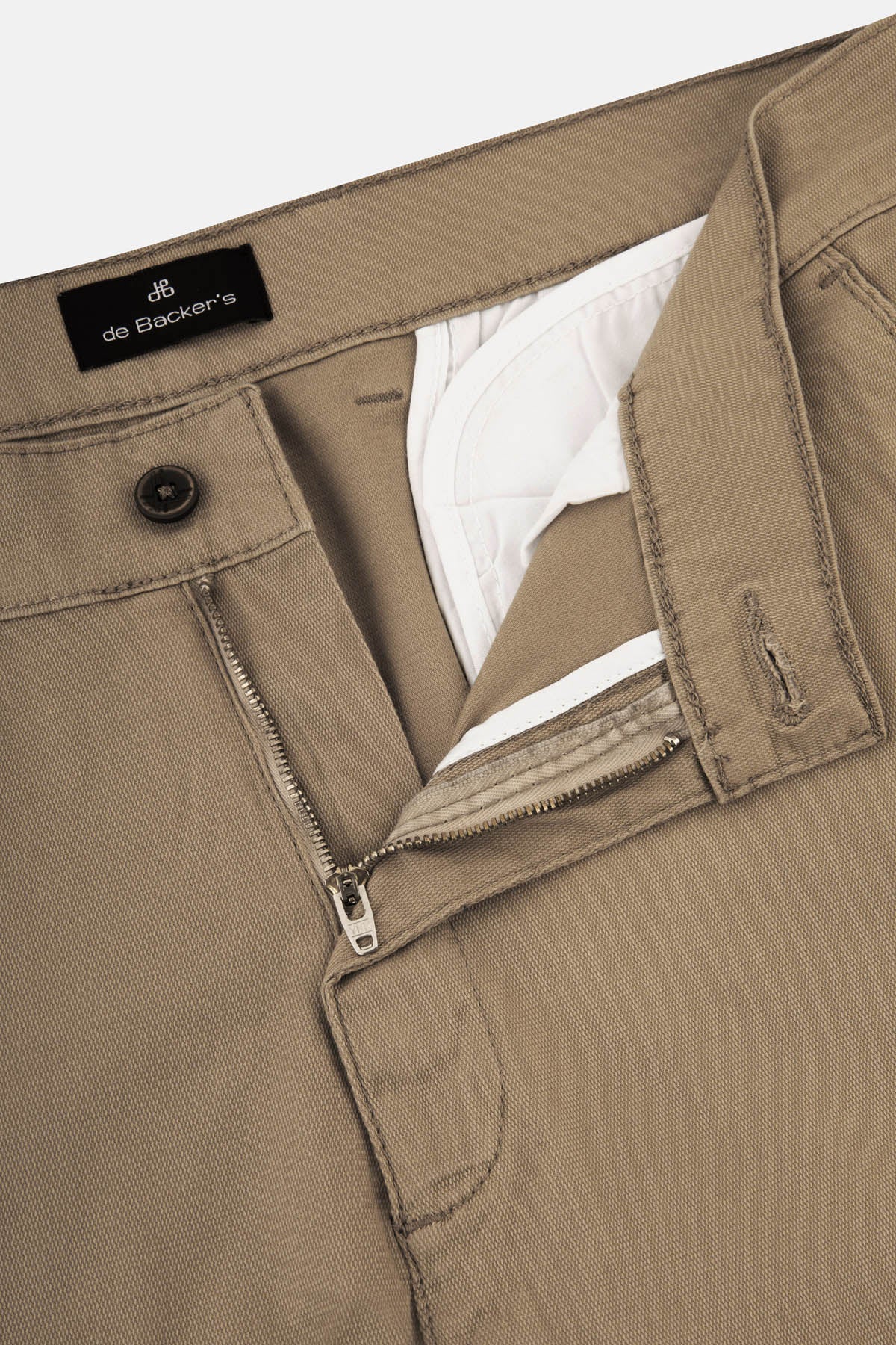 Pique Pale Brown Chino Pant