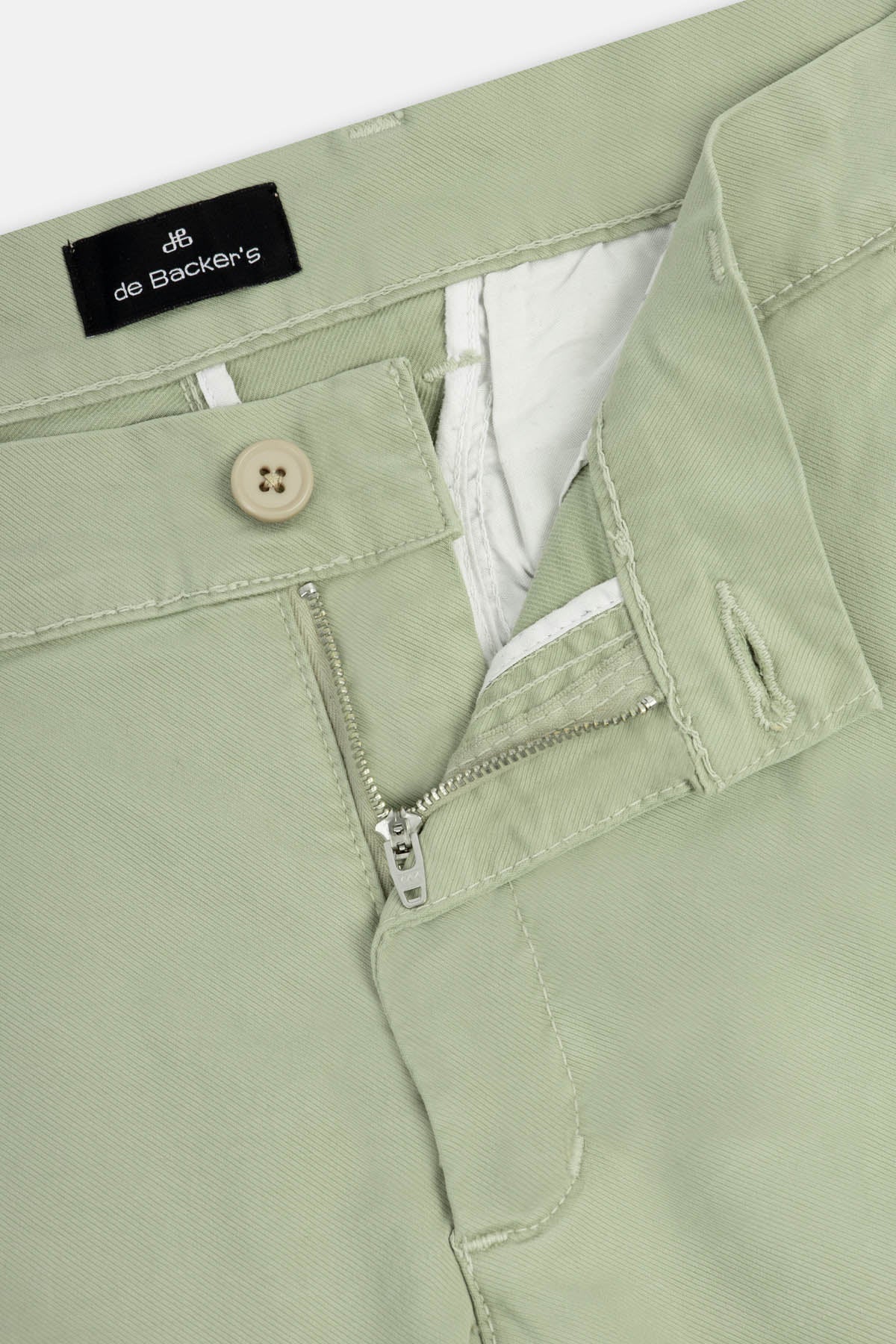 Twill Patterned Chino Sage Grayish-Green Pant