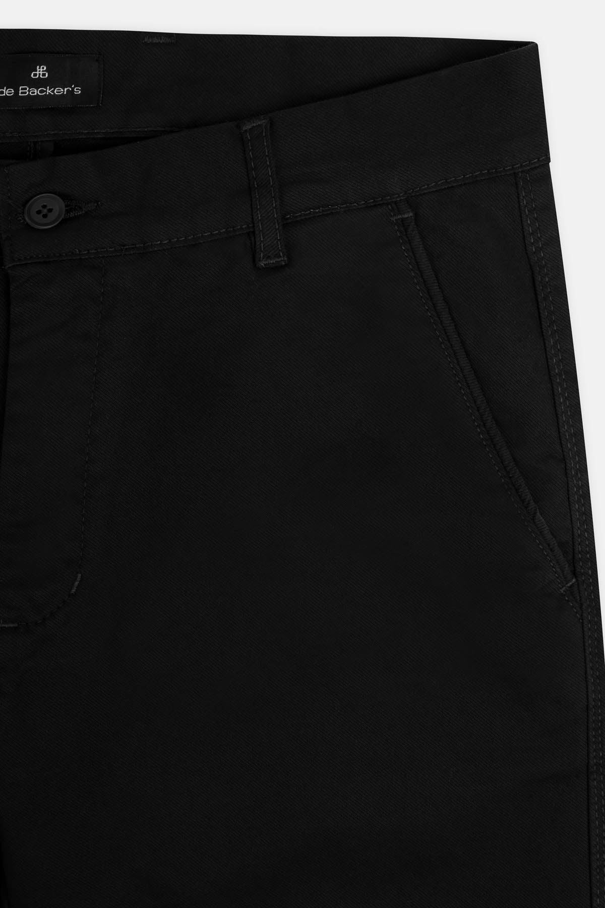 Twill Patterned Chino Black Pant