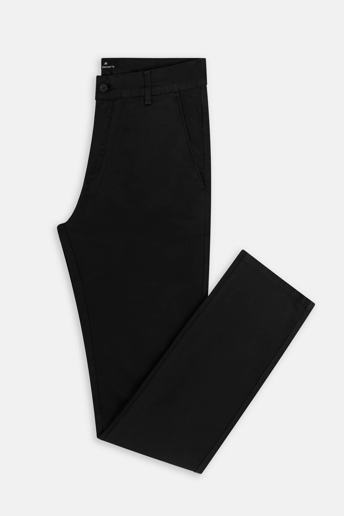 Twill Patterned Chino Black Pant